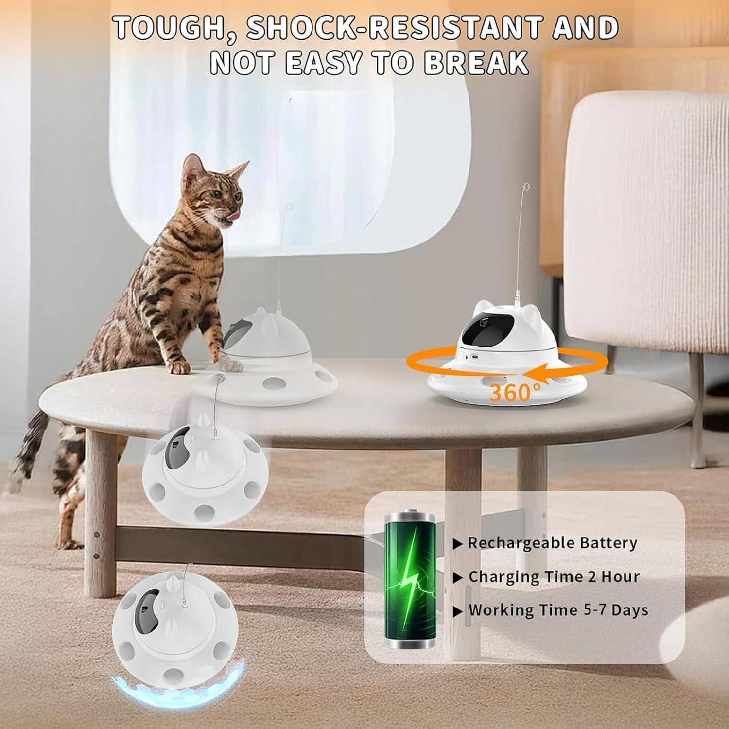 Juguete láser interactivo para gatos 3 en 1 - Recargable USB