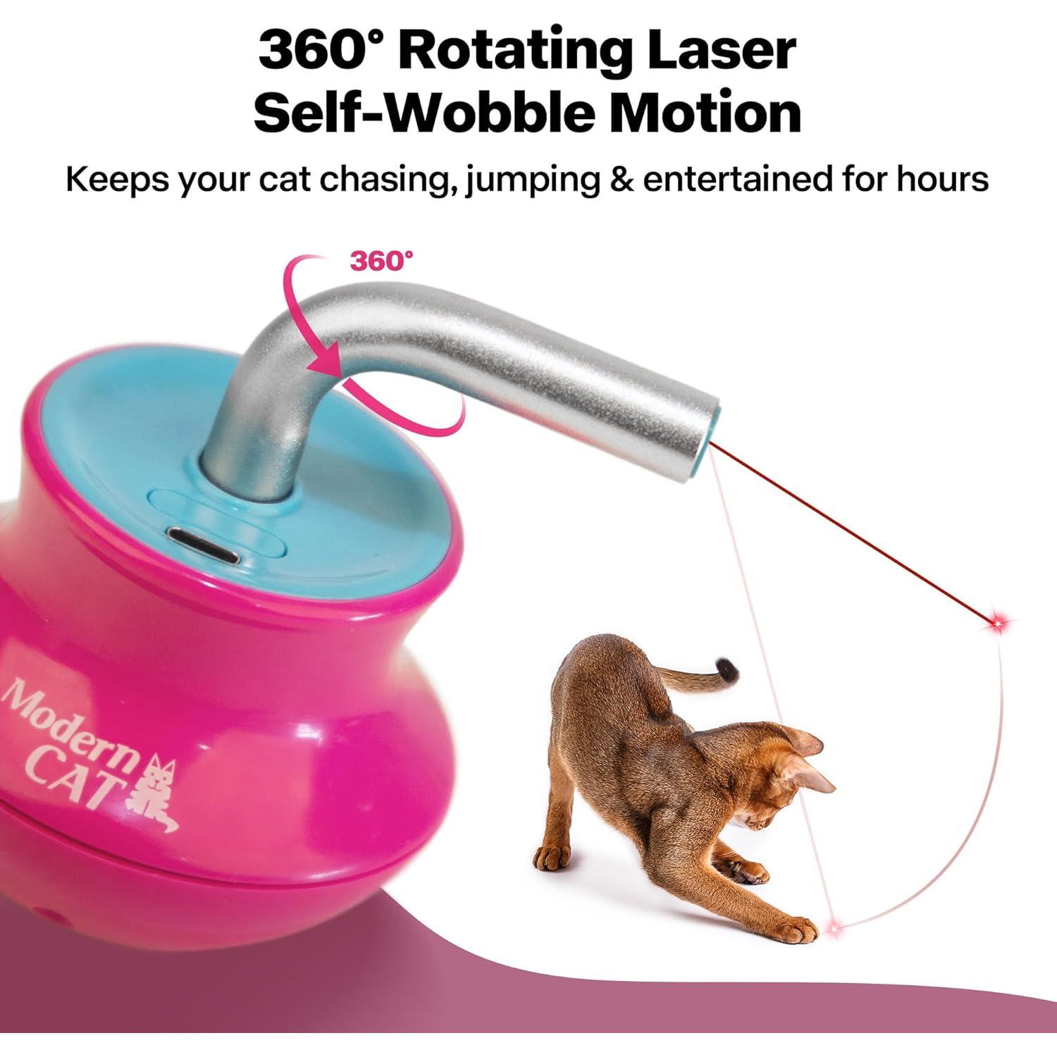 Juguete láser automático para gatos AFP 360° recargable USB