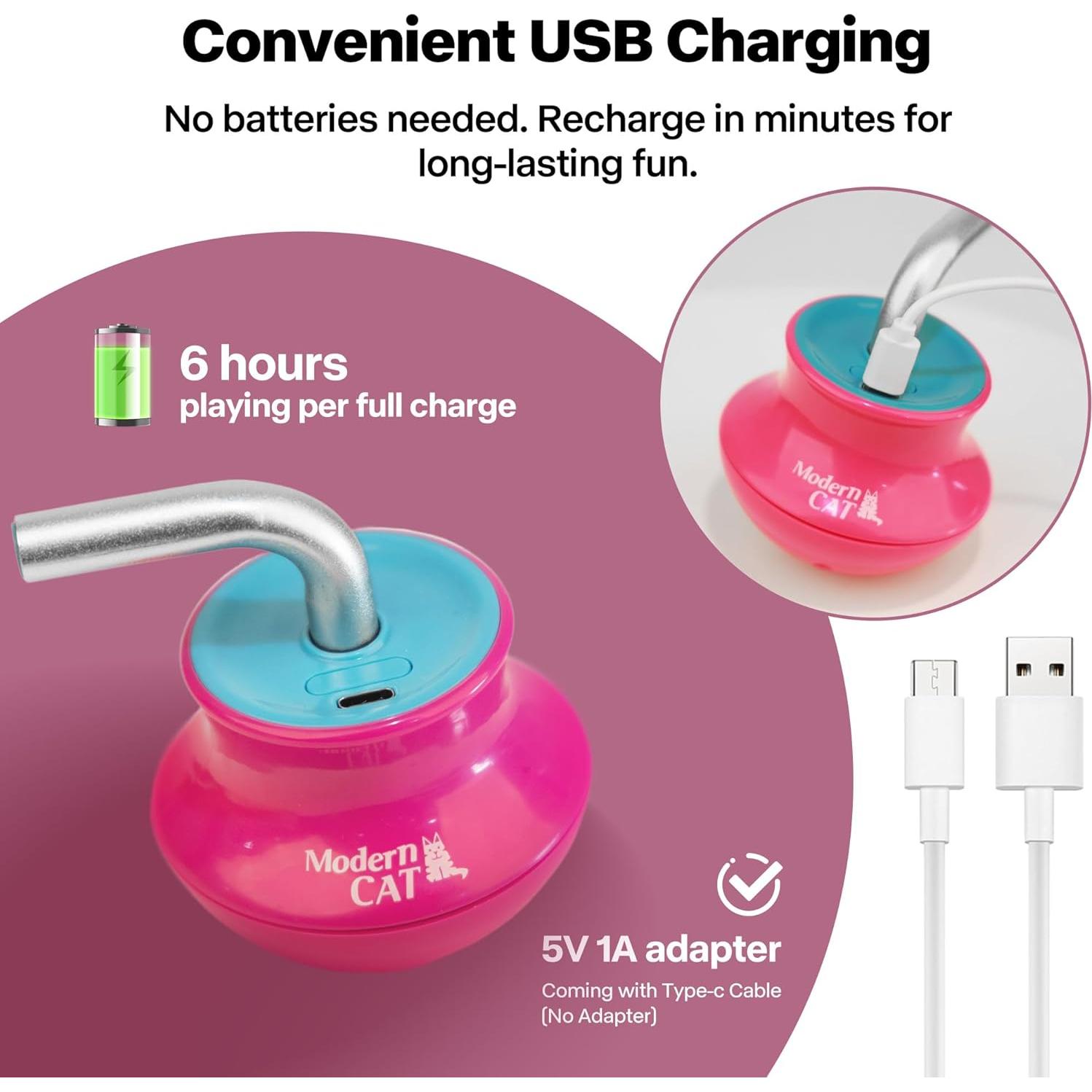 Juguete láser automático para gatos AFP 360° recargable USB