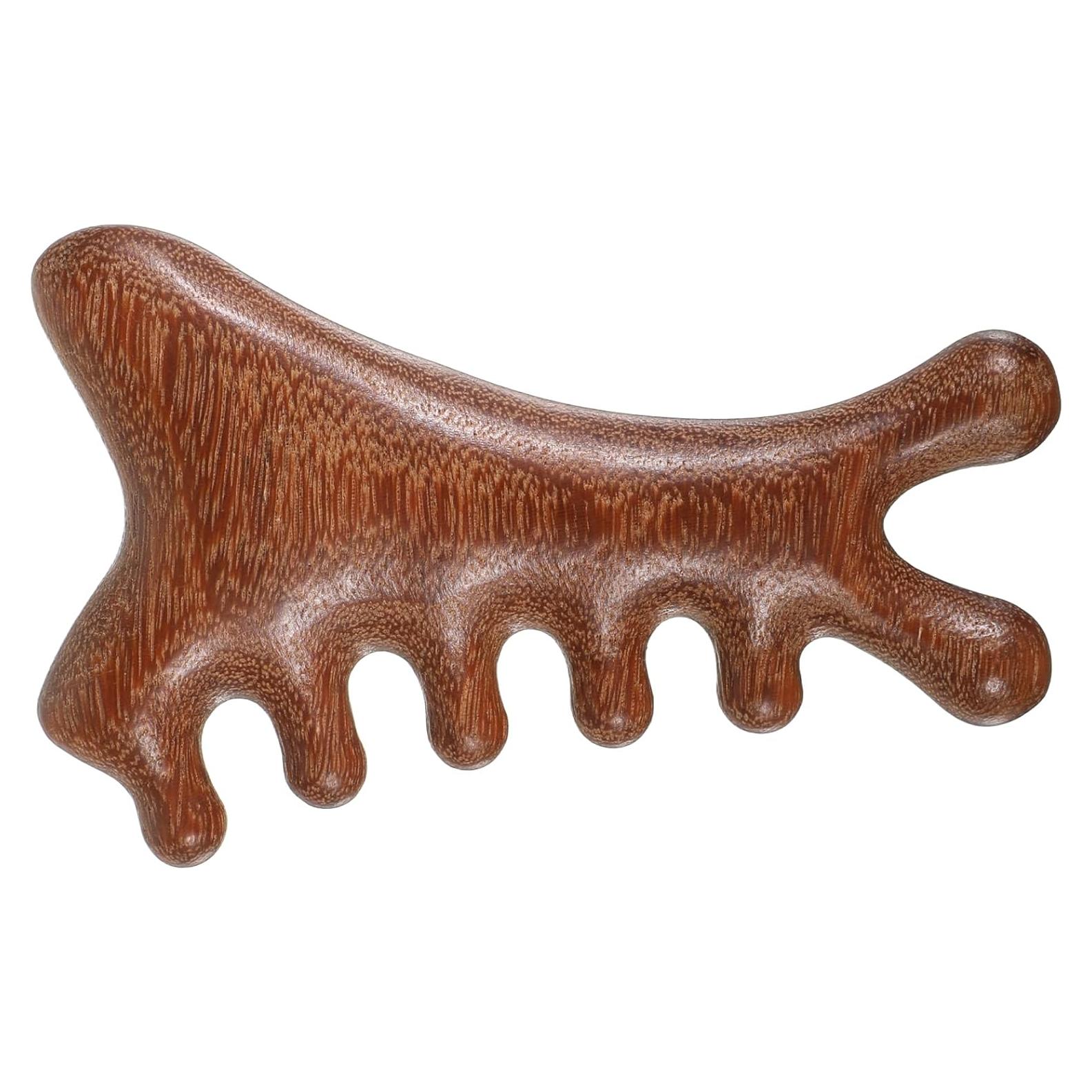 Peine Masajeador de Cuero Cabelludo de Madera Gtziqa 4 en 1