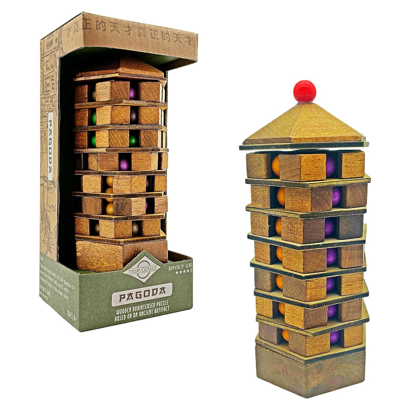 Rompecabezas 3D de Madera Proyecto Genio Pagoda China 9x7x19cm