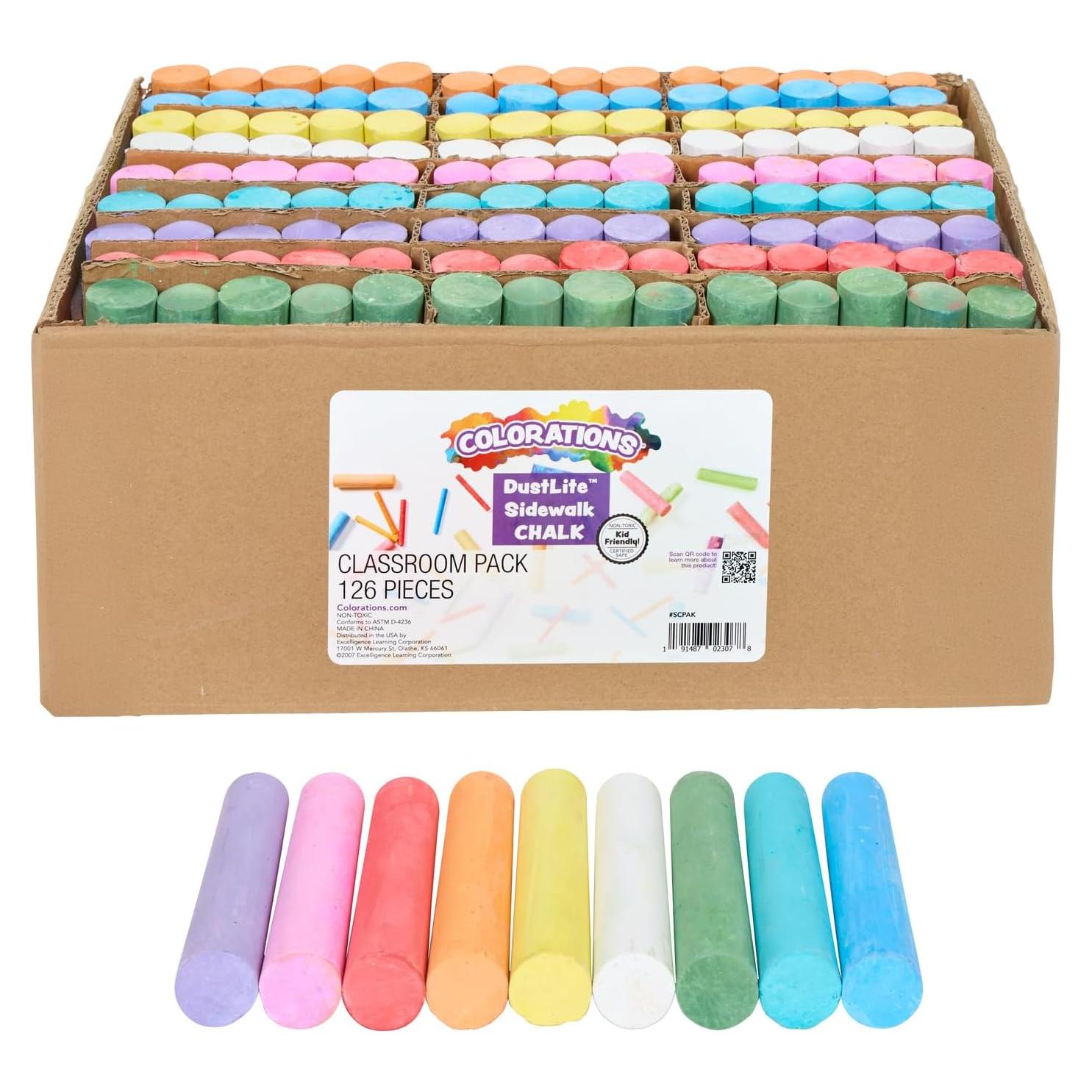 Paquete de Tiza ALCALDE Colorations 126 Piezas Variadas