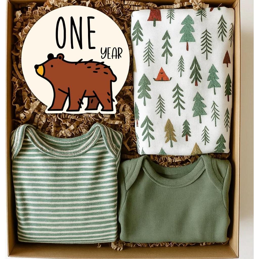 Discos de Hitos Mensuales para Bebés Ouksma - Madera 10.16 cm