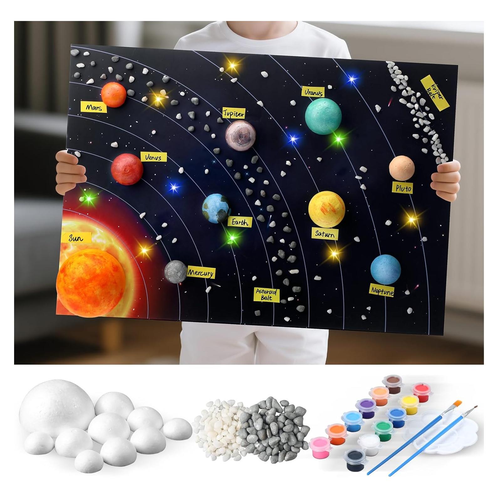 Kit Modelo Sistema Solar DIY Innconee 10 Bolas Espuma LED