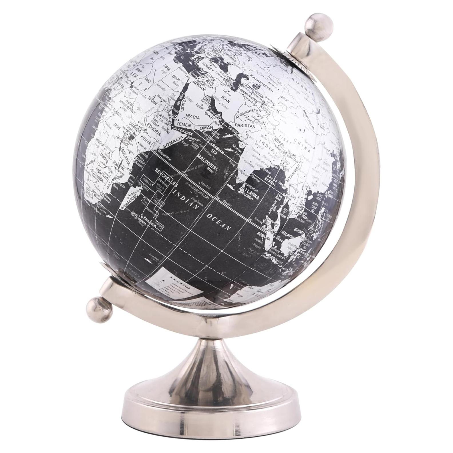 Globo Terráqueo Decorativo Rely+ 5" con Soporte de Metal