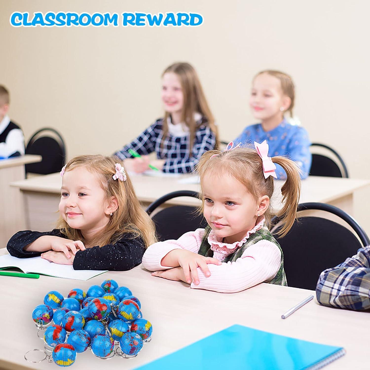 Llaveros Globo Tierra 1" Metal Colorido - 100 Unidades