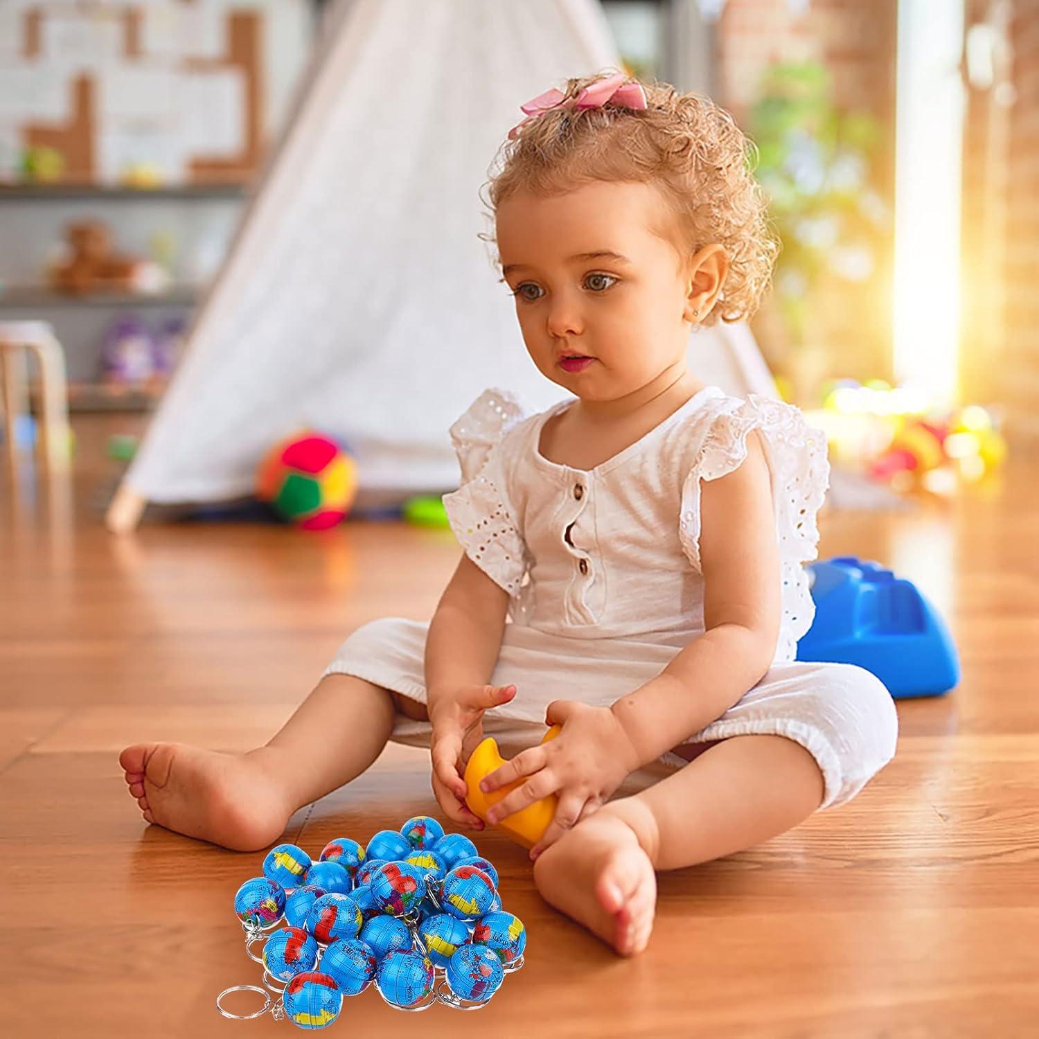 Llaveros Globo Tierra 1" Metal Colorido - 100 Unidades