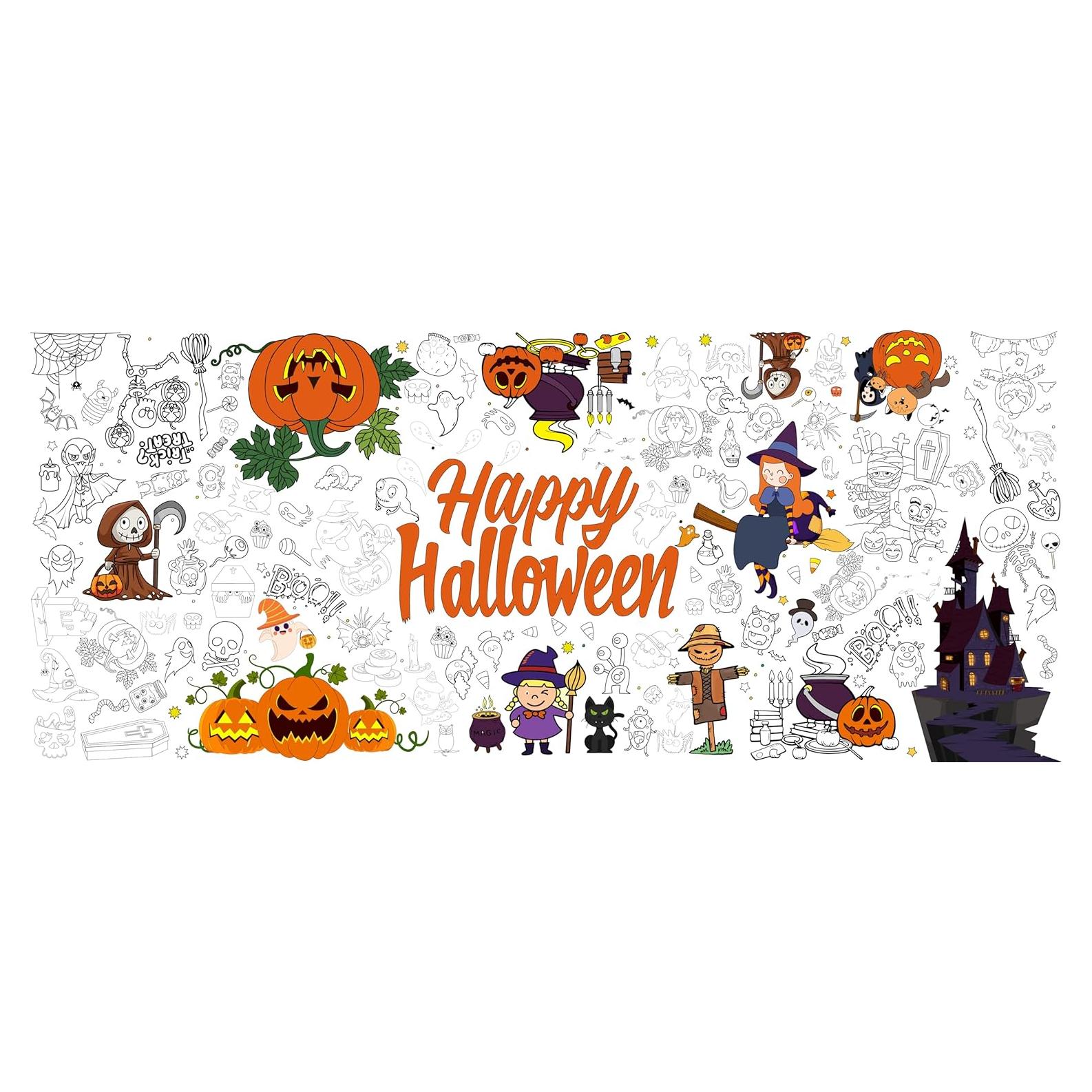 Mantel para Colorear Halloween Tbsone 182.88 x 76.2 cm