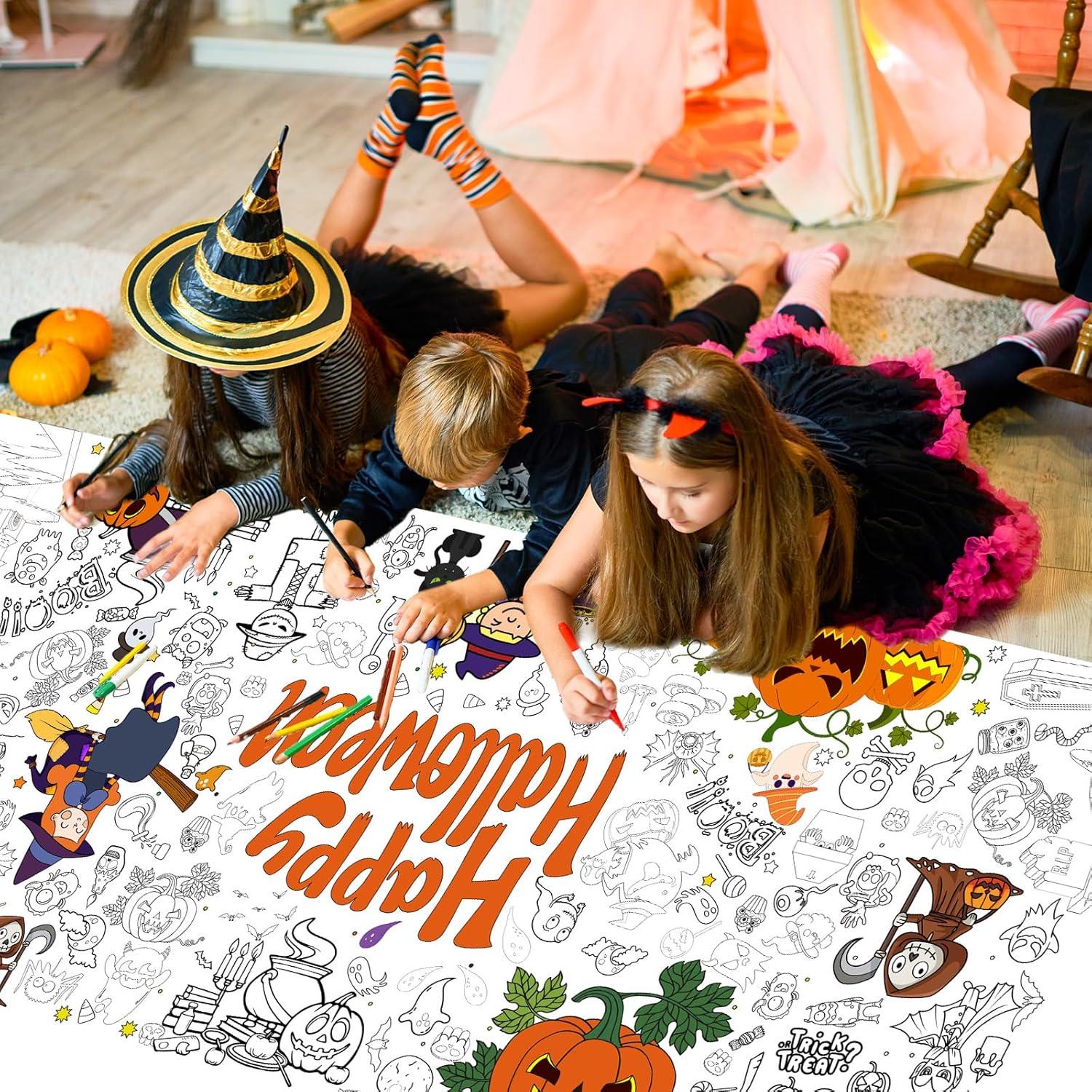 Mantel para Colorear Halloween Tbsone 182.88 x 76.2 cm