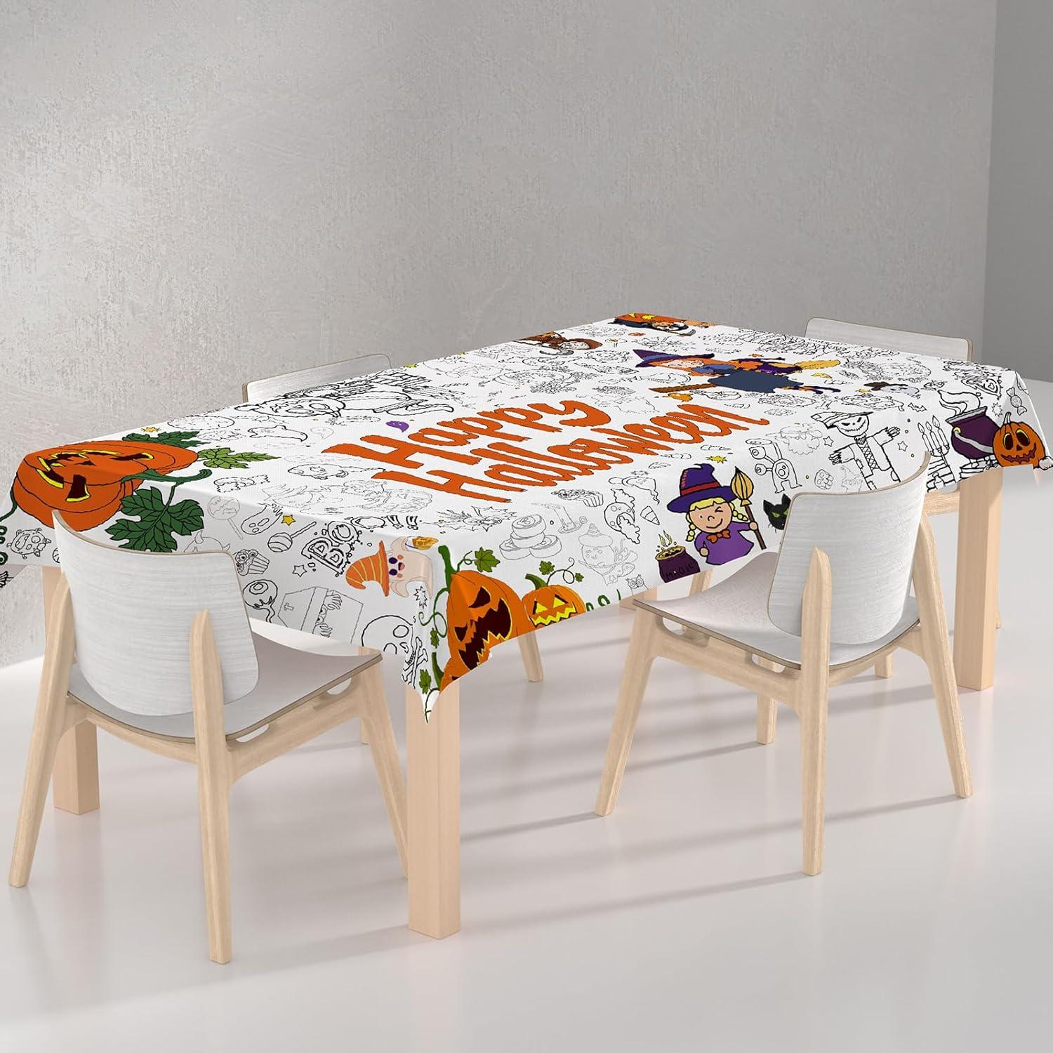 Mantel para Colorear Halloween Tbsone 182.88 x 76.2 cm