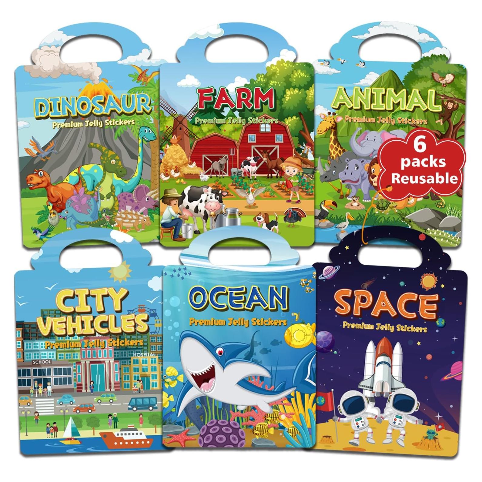 6 Libros de Pegatinas Reutilizables Creativetrees para Niños