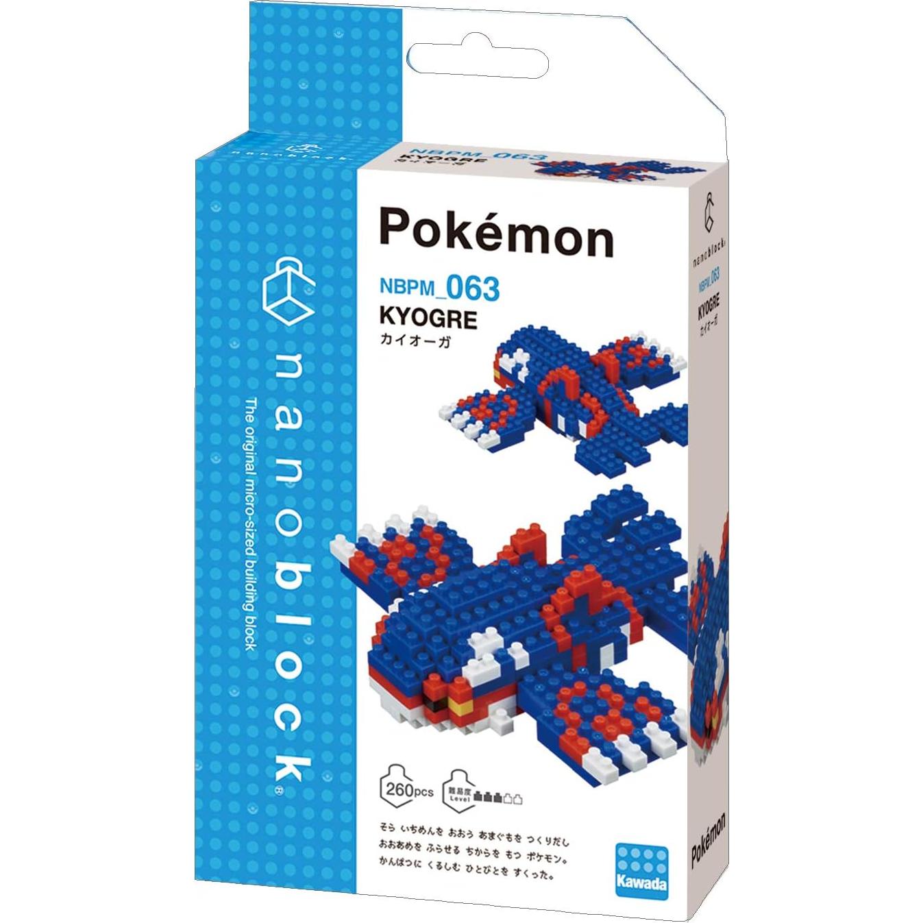 Nanoblock Kyogre Pokémon - Kit de Construcción 260 Piezas