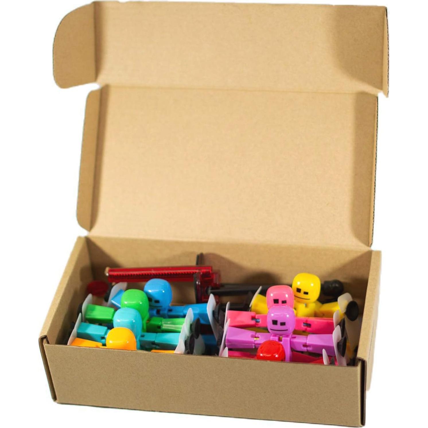 Set de 8 Stikbots Adhesivos con Trípode Rojo Ozwest