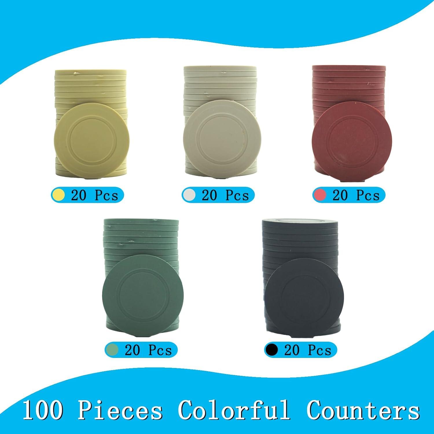 Set de 100 Fichas de Póker Coloridas Micreen con Caja