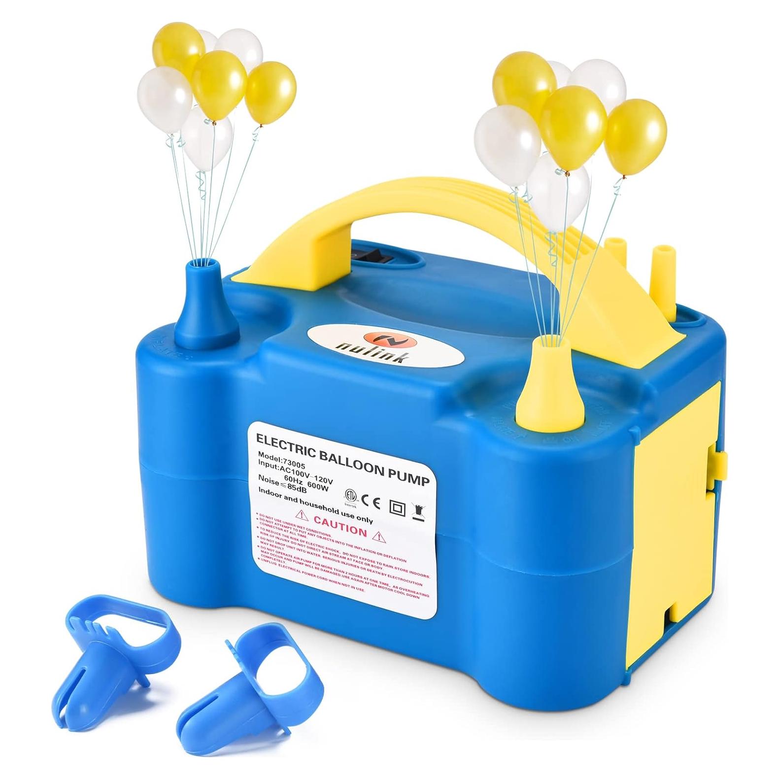 Bomba de globo eléctrica NuLink portátil con boquilla dual