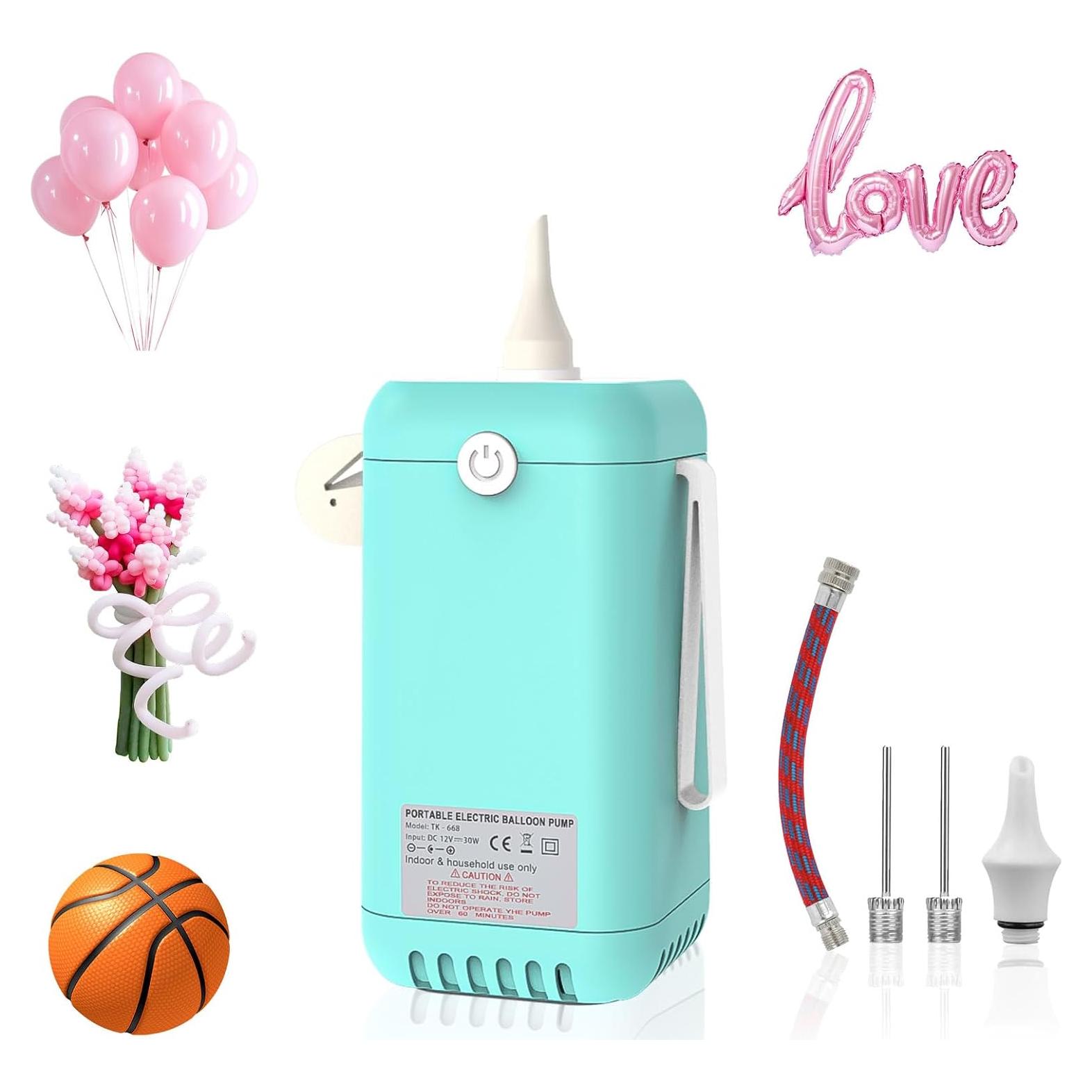 Bomba de Globo Eléctrica AXHJ 2 en 1 para Globos y Pelotas