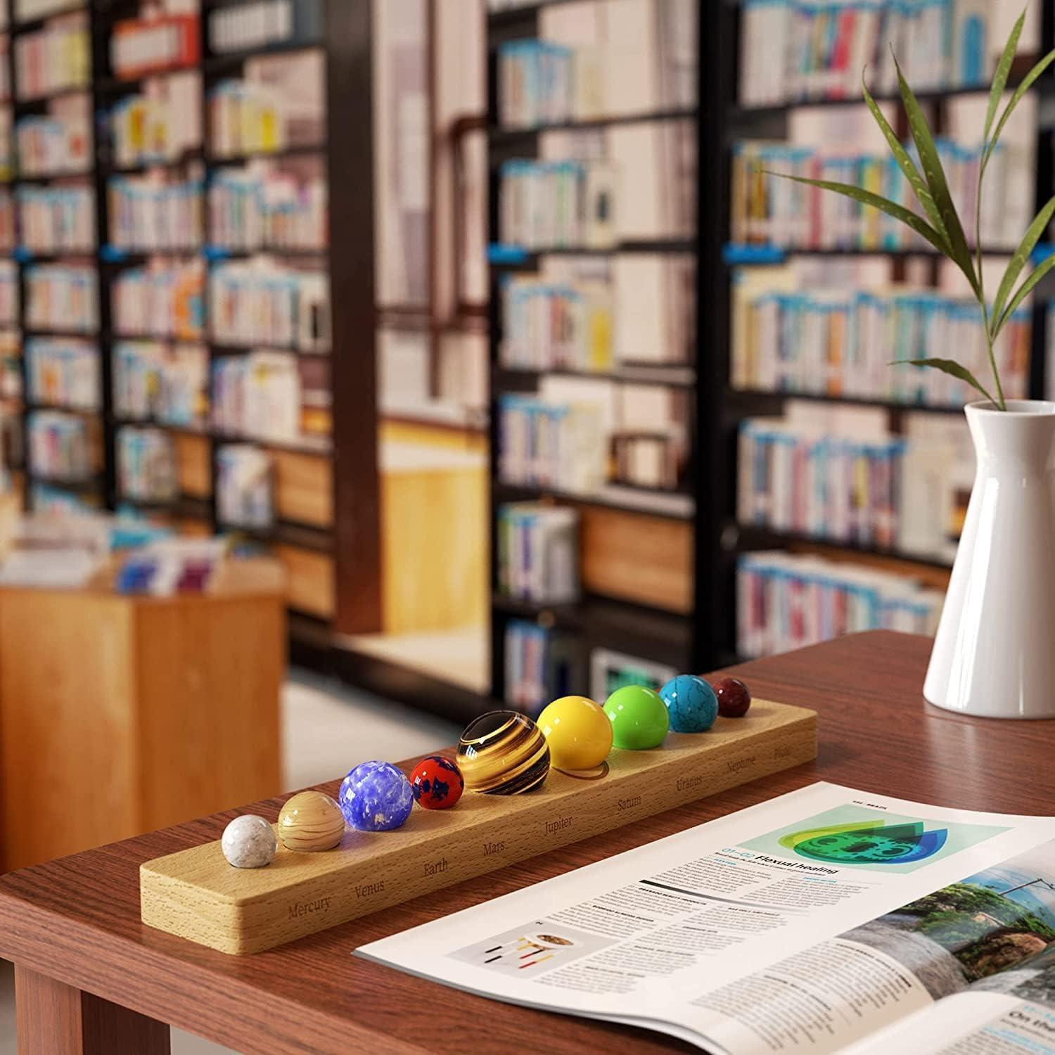 Decoración Sistema Solar 9 Planetas GEMWONDER Hecho a Mano