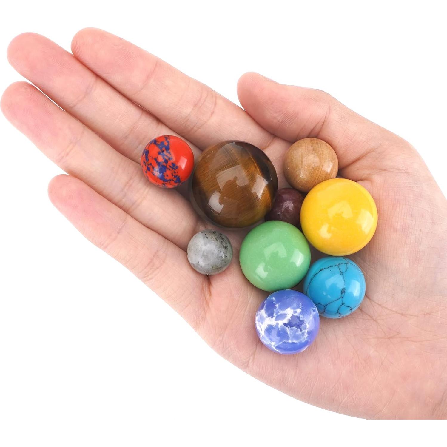 Decoración Sistema Solar 9 Planetas GEMWONDER Hecho a Mano