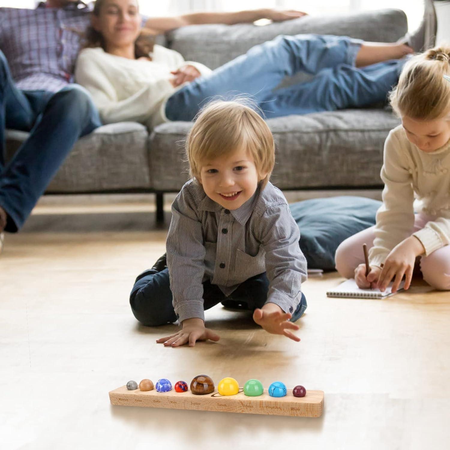 Decoración Sistema Solar 9 Planetas GEMWONDER Hecho a Mano