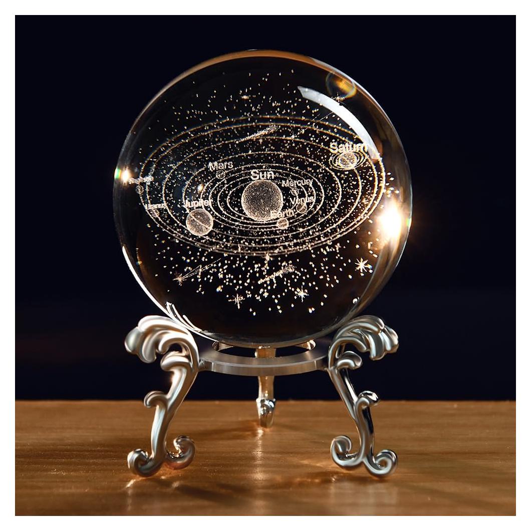 Bola de Cristal 3D del Sistema Solar ZRENJHUS 60mm Decorativa