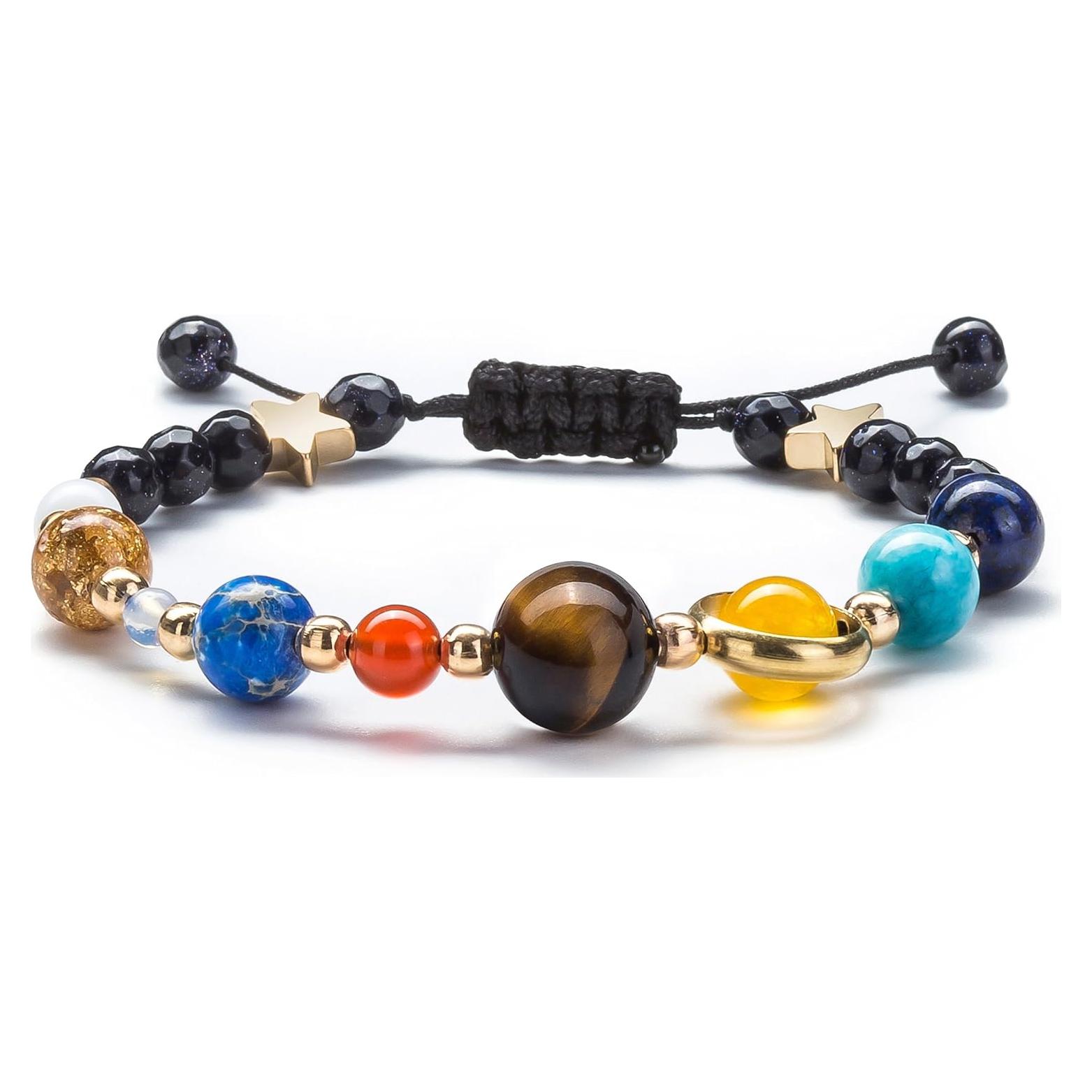 Pulsera Planetaria Fesciory Mujeres Ajustable Granito Azul