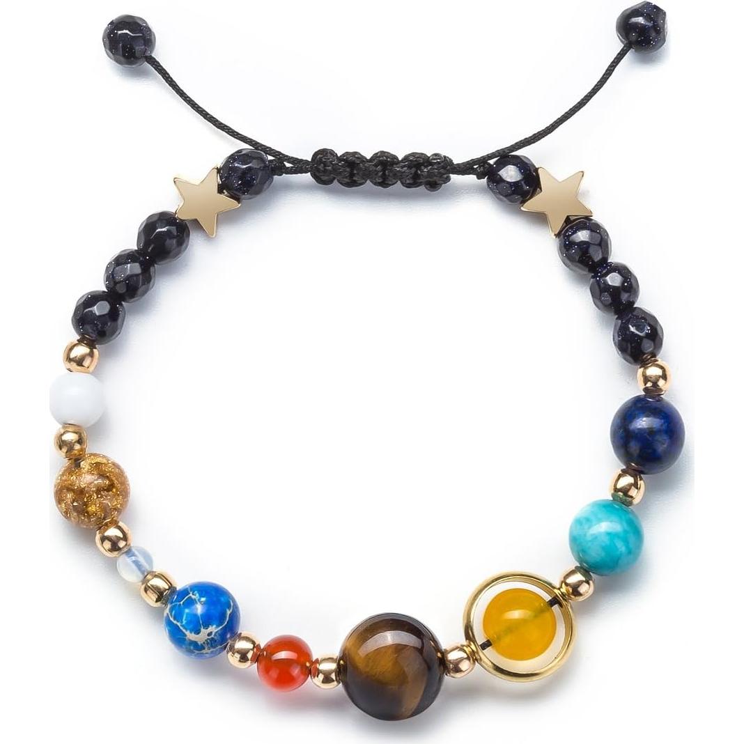 Pulsera Planetaria Fesciory Mujeres Ajustable Granito Azul