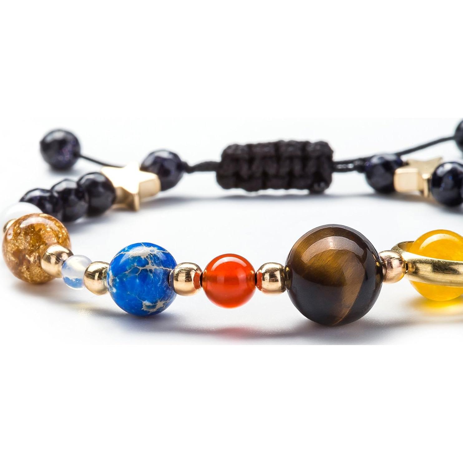 Pulsera Planetaria Fesciory Mujeres Ajustable Granito Azul