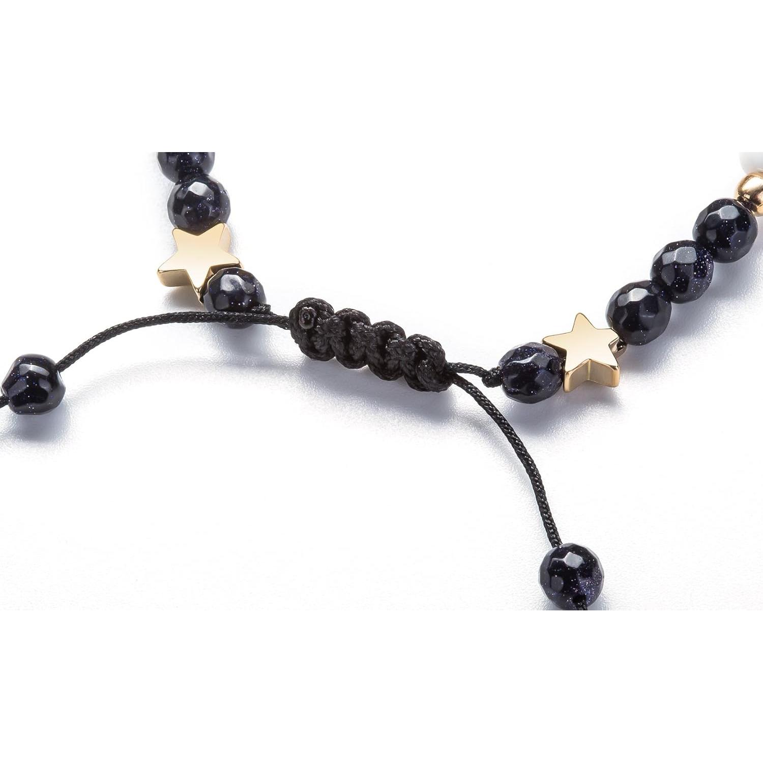 Pulsera Planetaria Fesciory Mujeres Ajustable Granito Azul