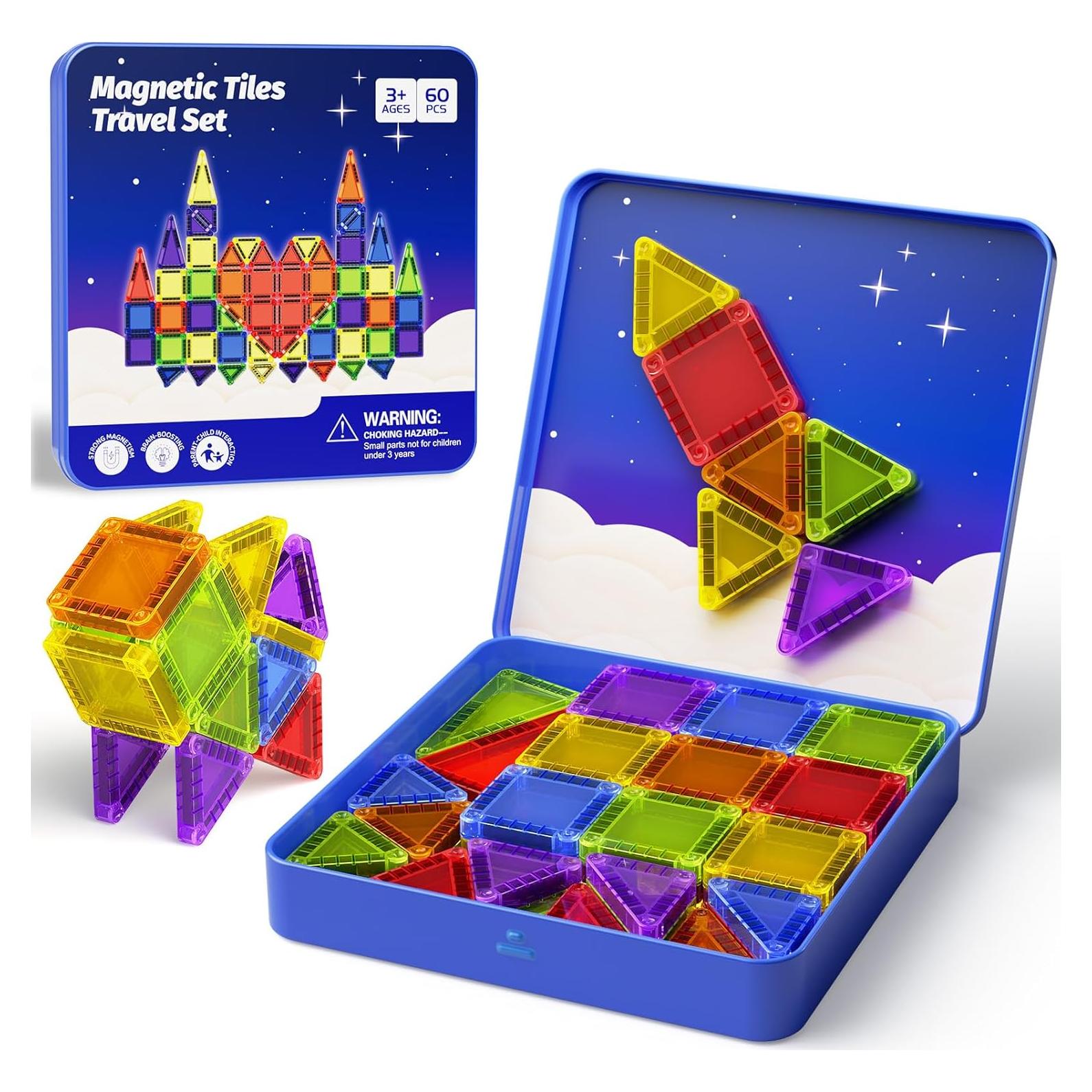 Kit de Viaje de Mini Azulejos Magnéticos STEM 60PCS - STEM MATCH