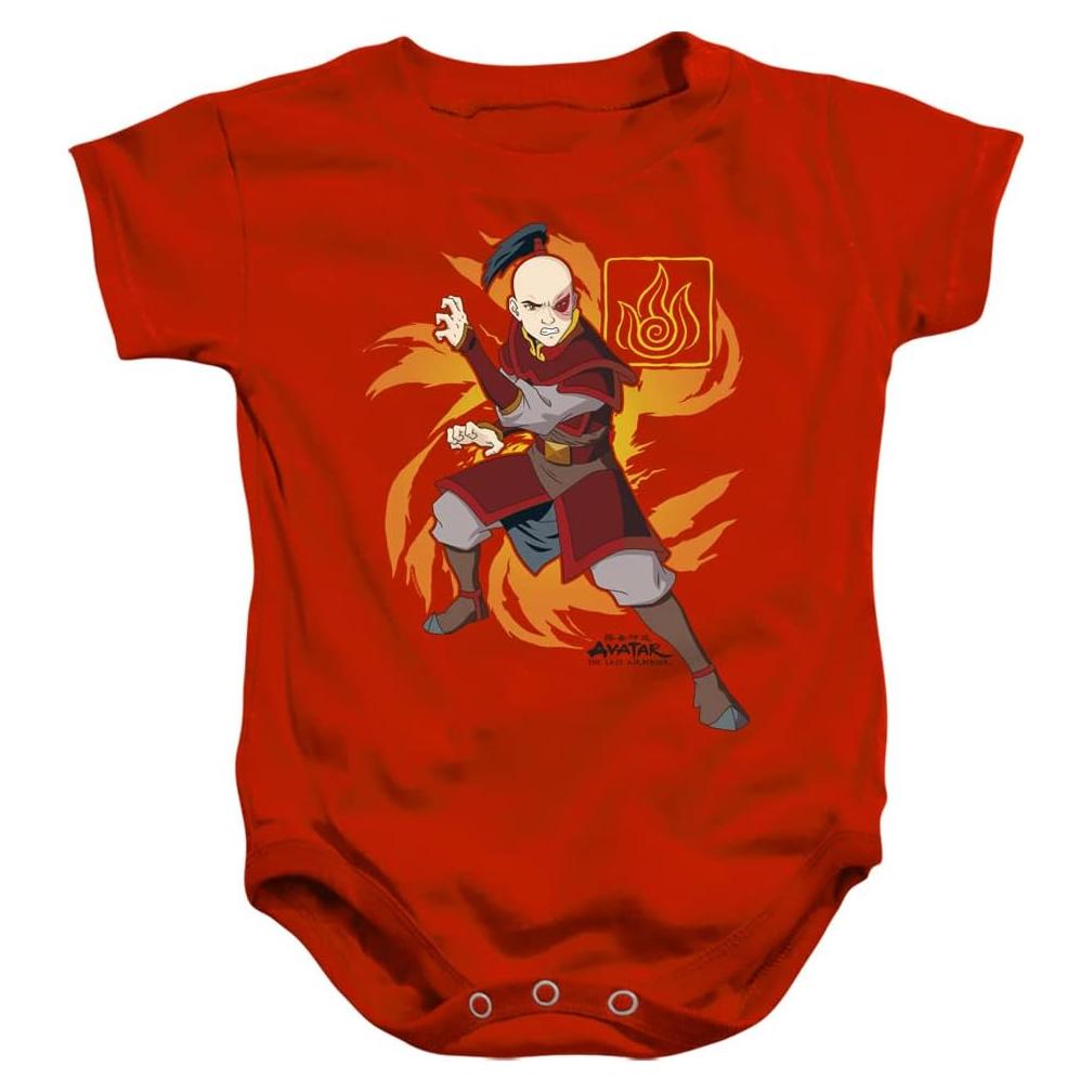 Monito Unisex Bebé 100% Algodón Rojo Avatar Zuko 6 Meses