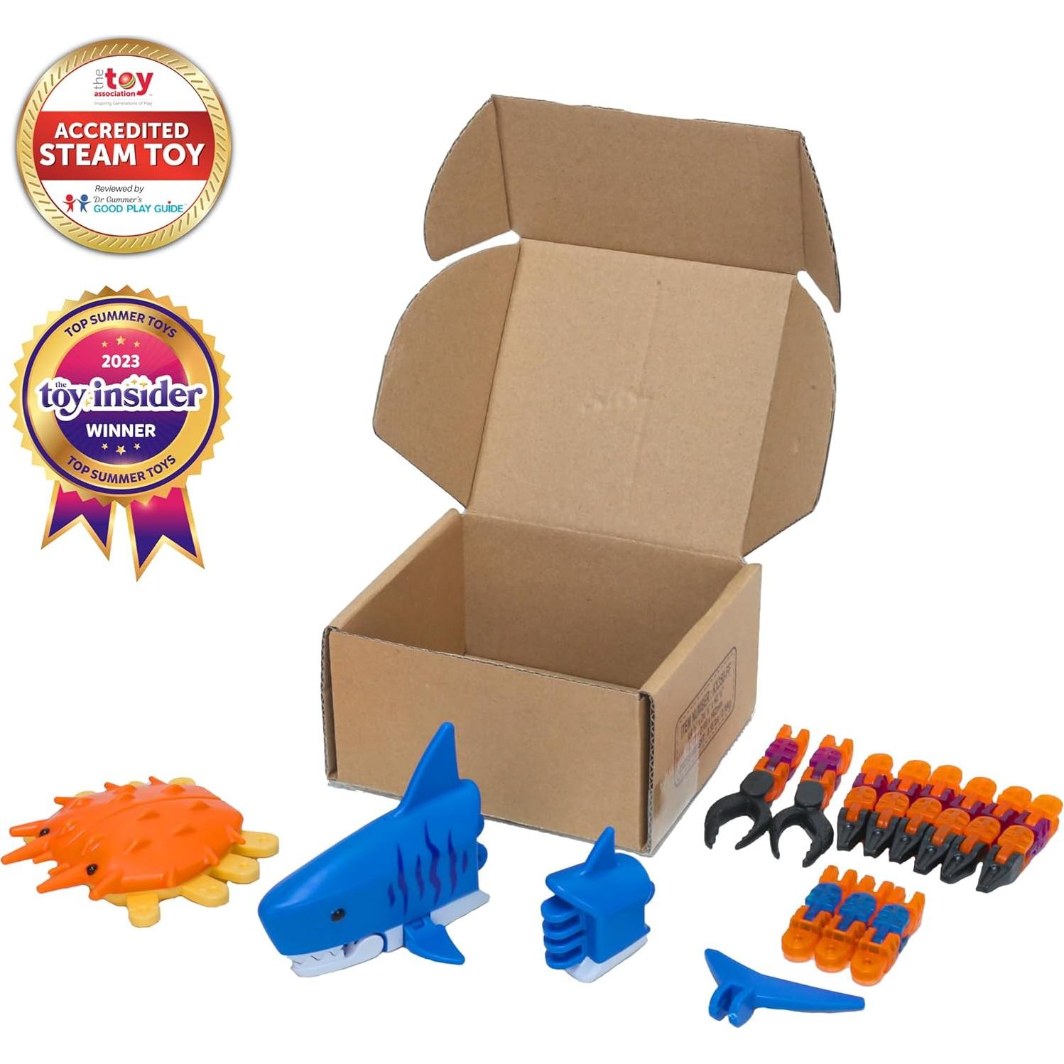 Combo Criaturas Klixx Oceánicas - Tiburón y Cangrejo, Juguetes Fidget