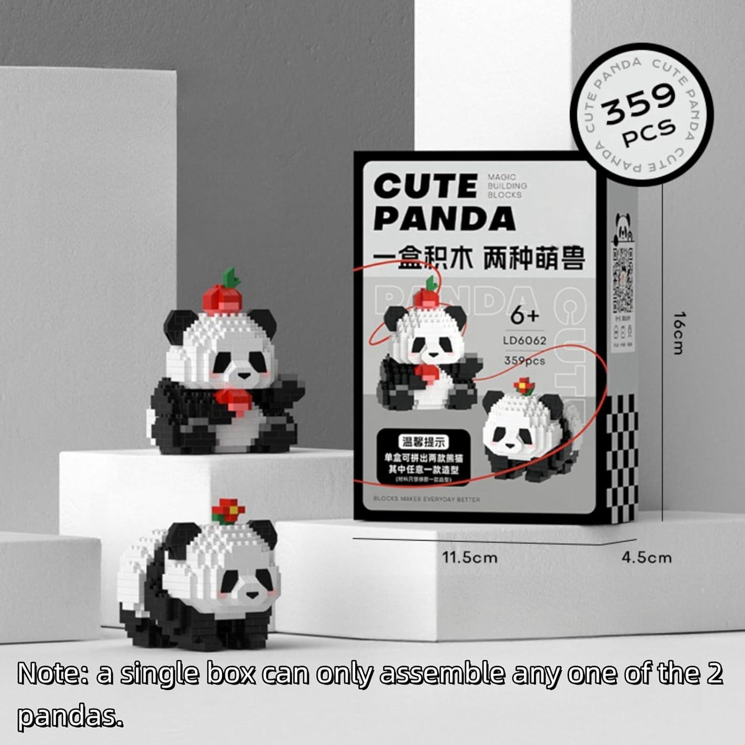 Mini Bloques de Construcción Panda QMEAKMONY 359 Piezas