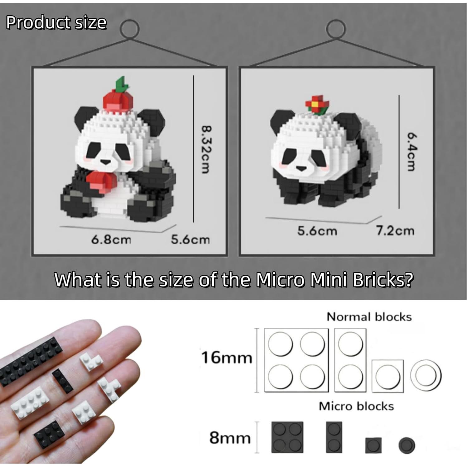 Mini Bloques de Construcción Panda QMEAKMONY 359 Piezas