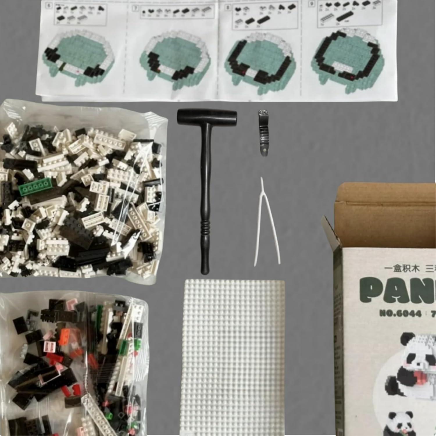 Mini Bloques de Construcción Panda QMEAKMONY 359 Piezas