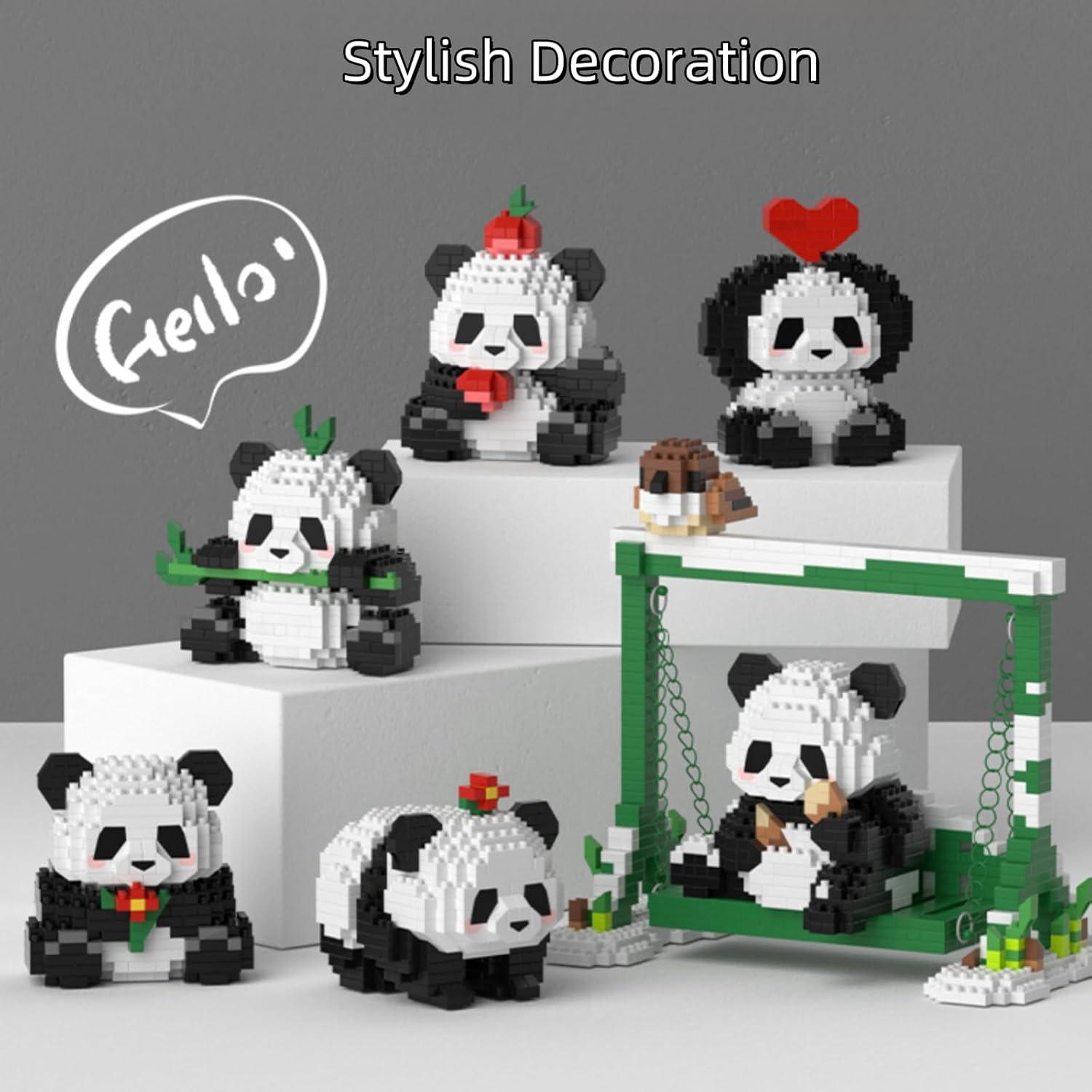 Mini Bloques de Construcción Panda QMEAKMONY 359 Piezas