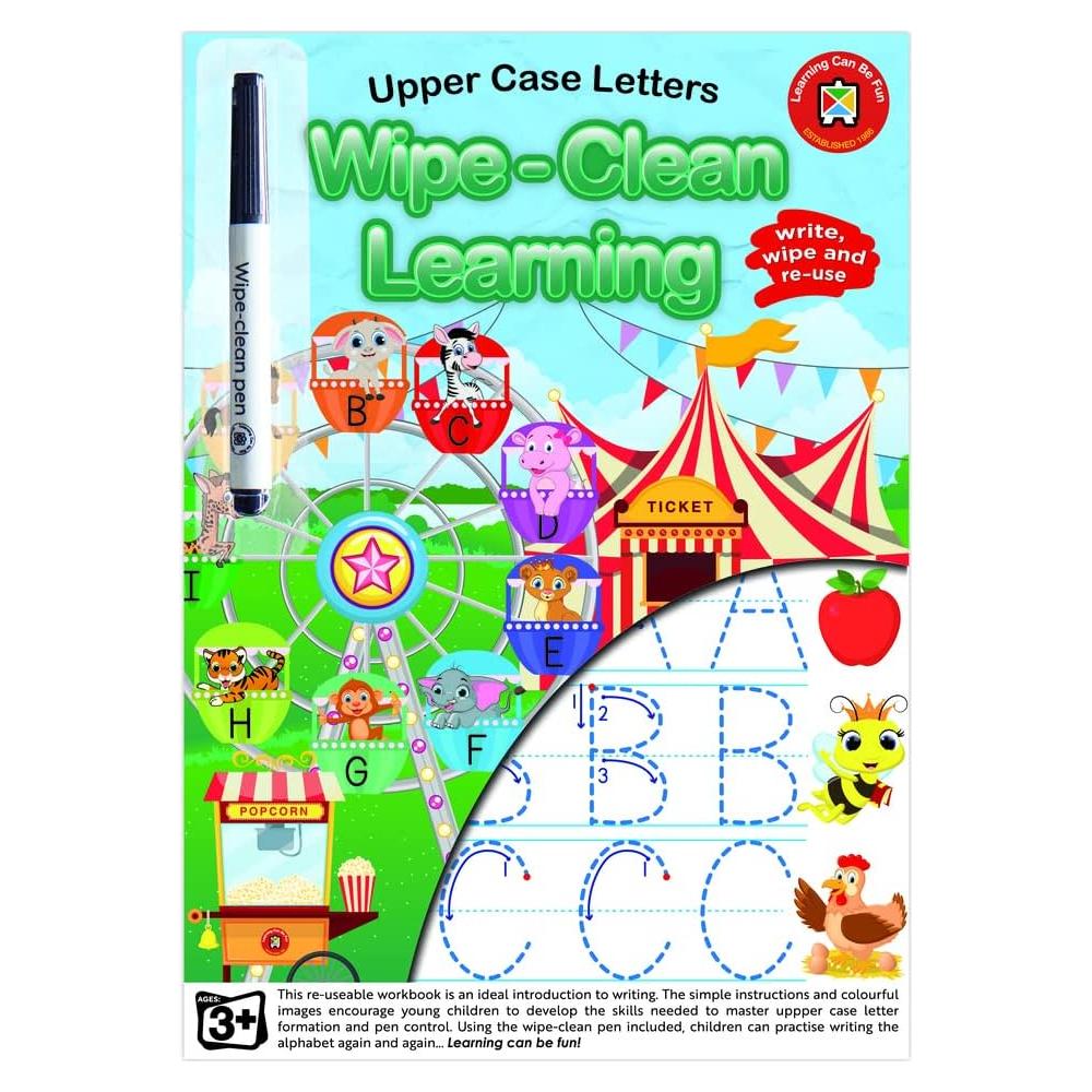 Libro de Trabajo Reutilizable Aprender Puede Ser Divertido - Letras Mayúsculas