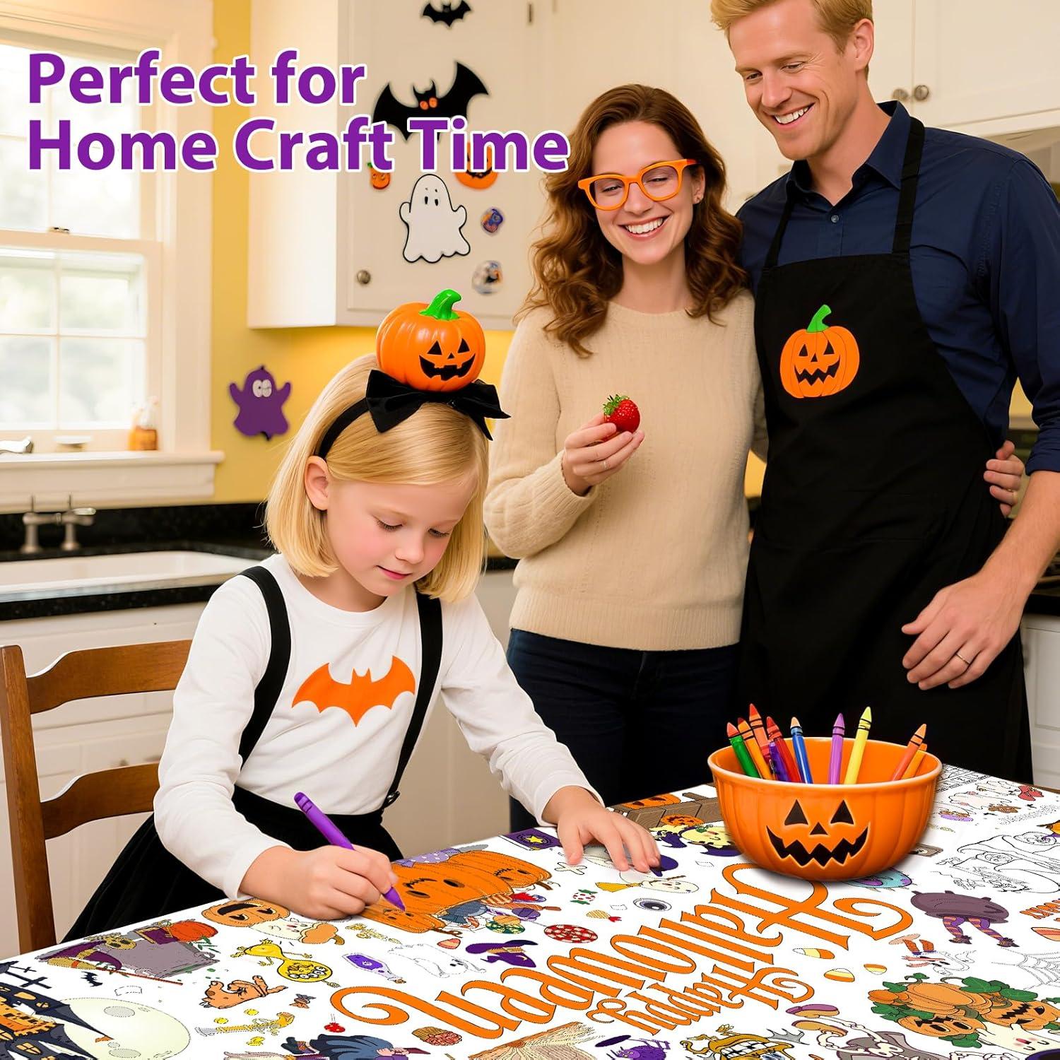 Mantel para Colorear Halloween AinDen 182.9 x 76.2 cm