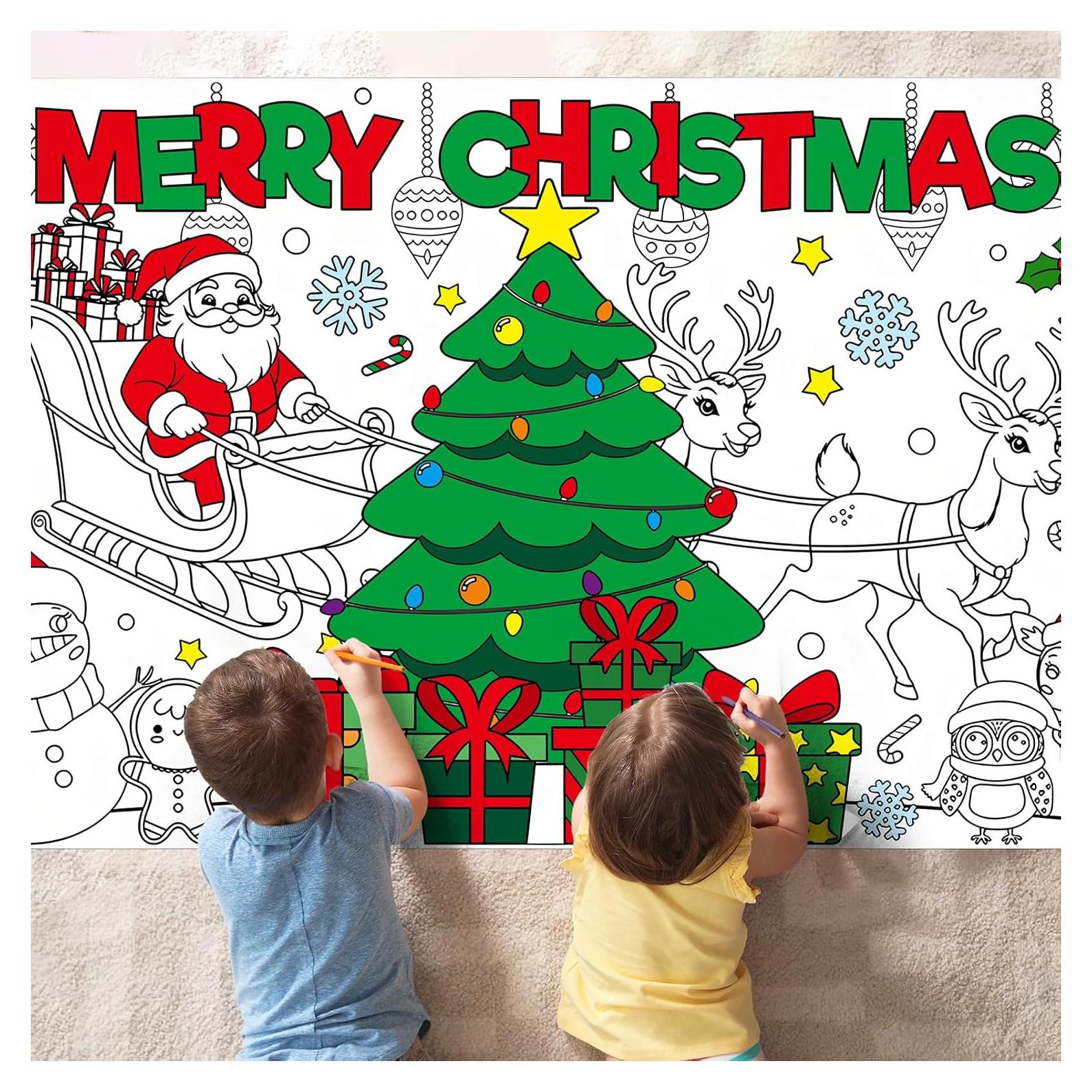 Mantel para Colorear Navidad Gistome 129.5 x 76.2 cm DIY