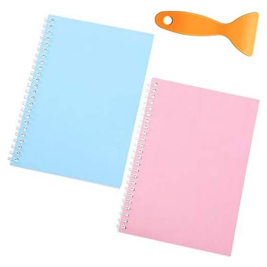 Libro de Pegatinas Reutilizable Zonon A5 2 Pcs con Espátula