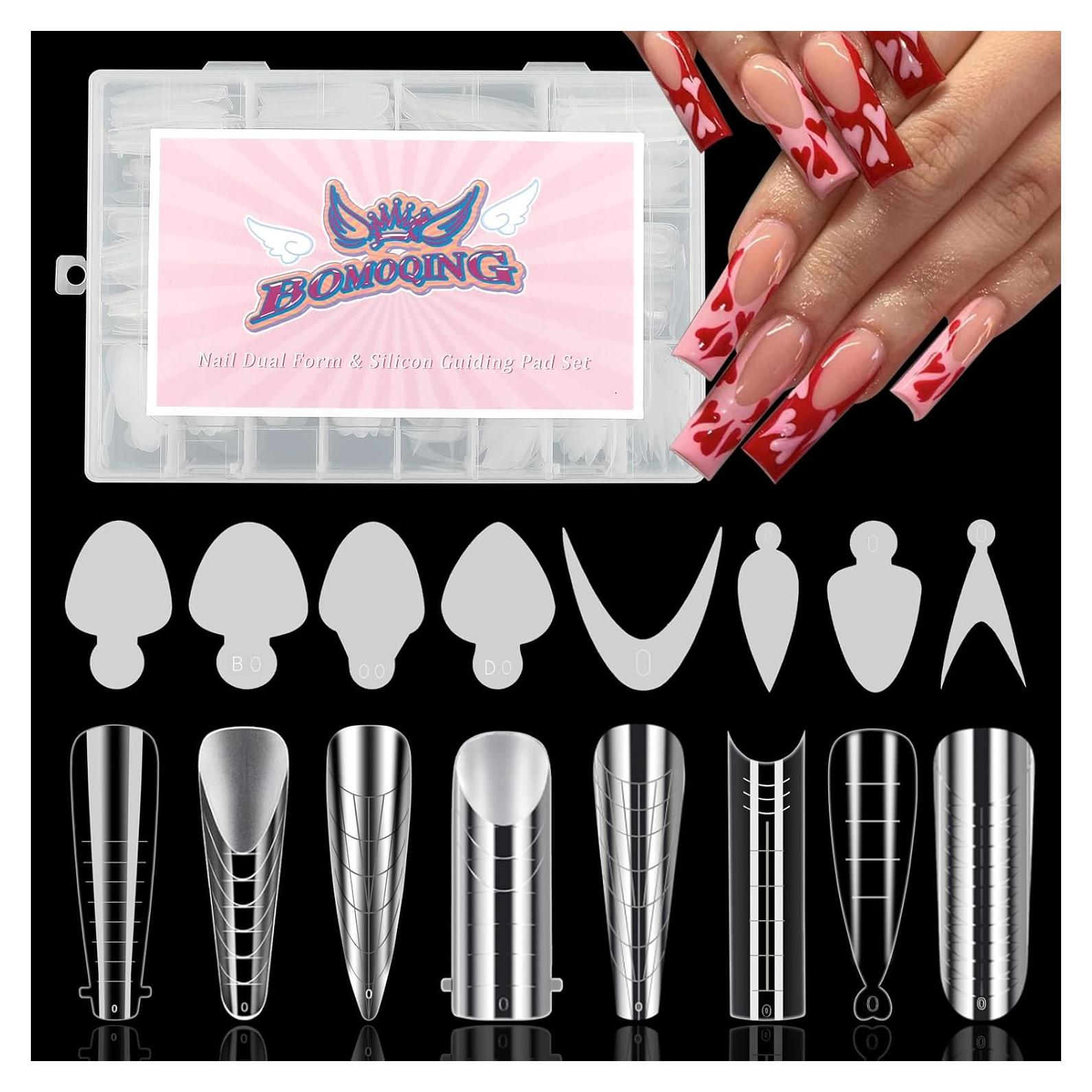 Kit de Formas Duales para Uñas Francesas BOMOQING 384pcs