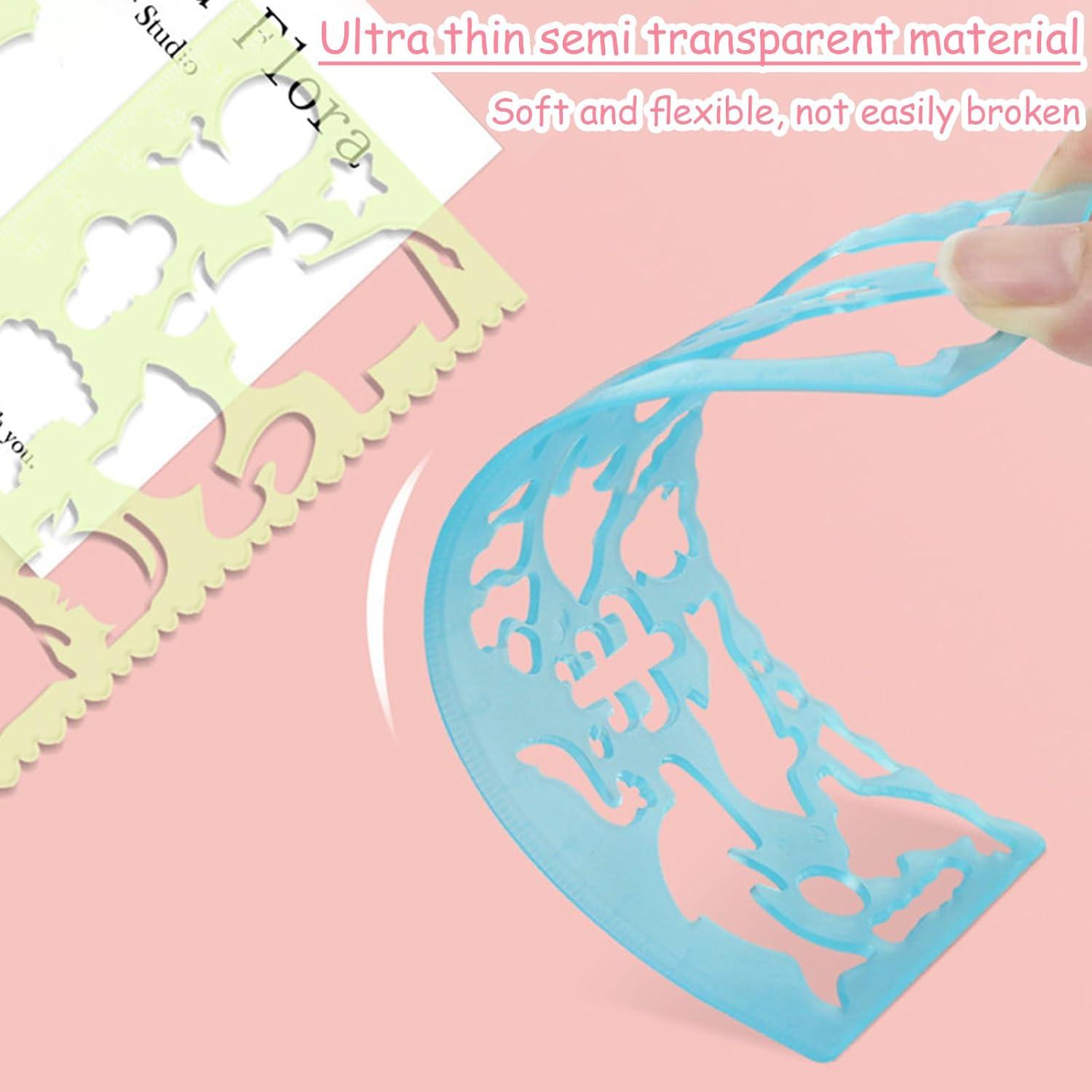 4 Reglas Multifuncionales ZQTSANKESL para Dibujo Creativo