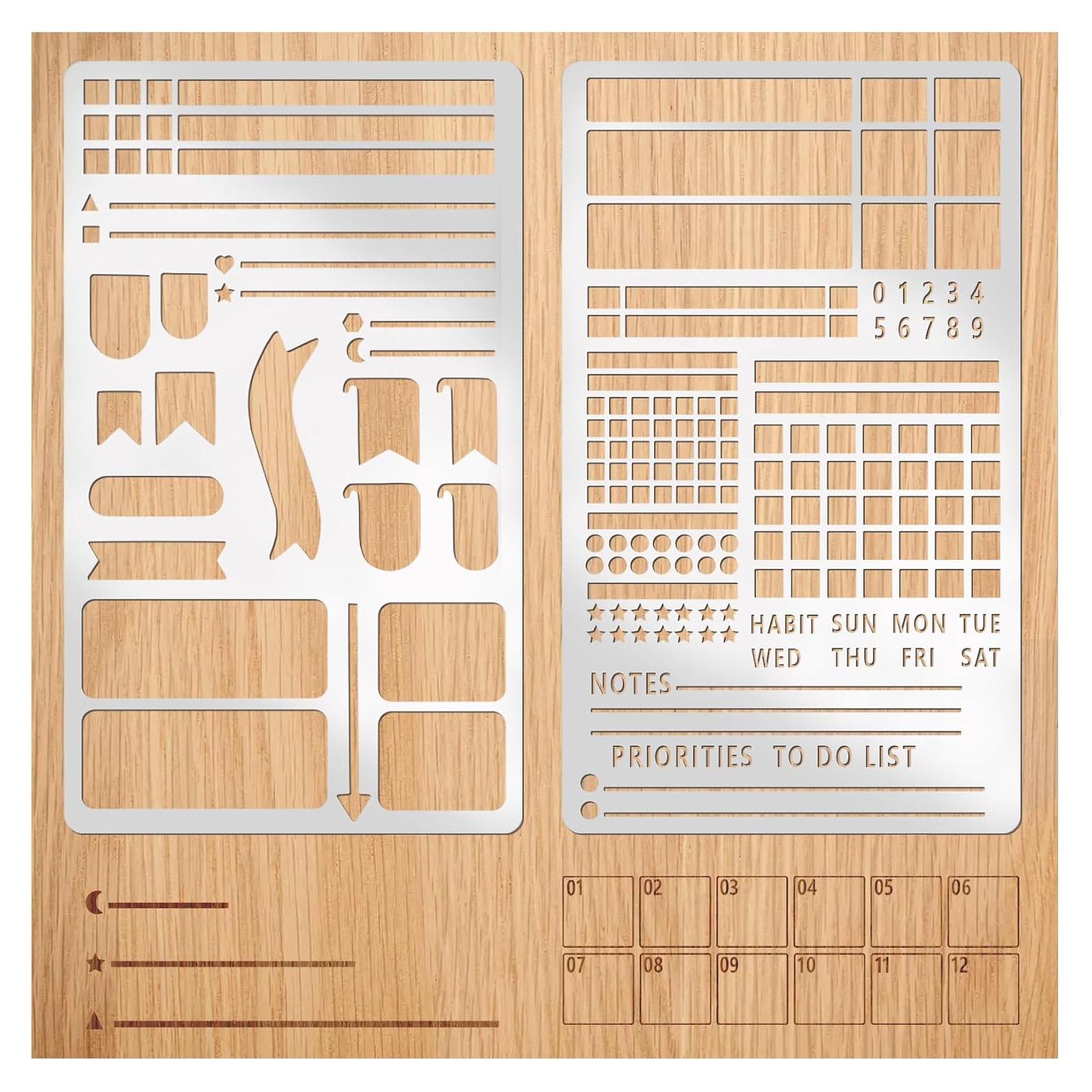Plantillas de Diario de Metal Boqon - Acero Inoxidable A5