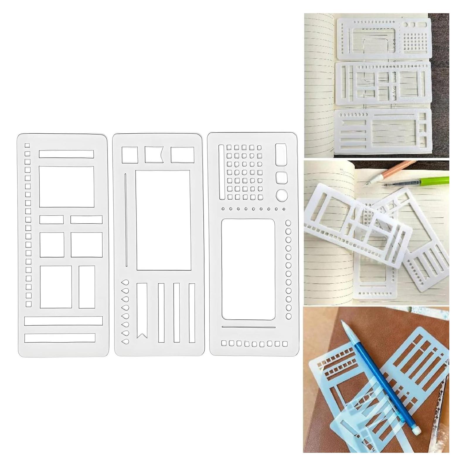 Plantillas de Registro Flexible Hechas a Mano - 3 Piezas Mylar