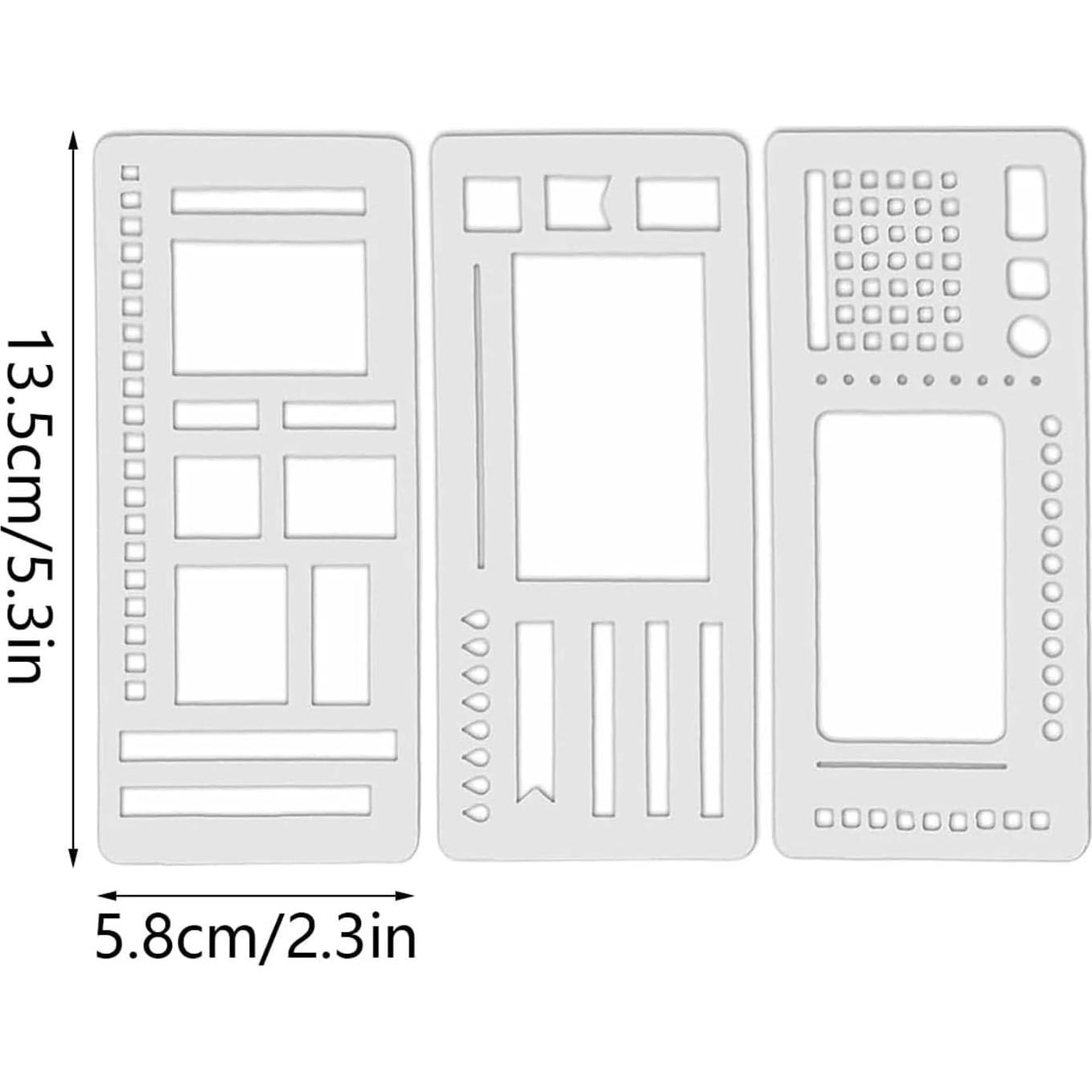 Plantillas de Registro Flexible Hechas a Mano - 3 Piezas Mylar