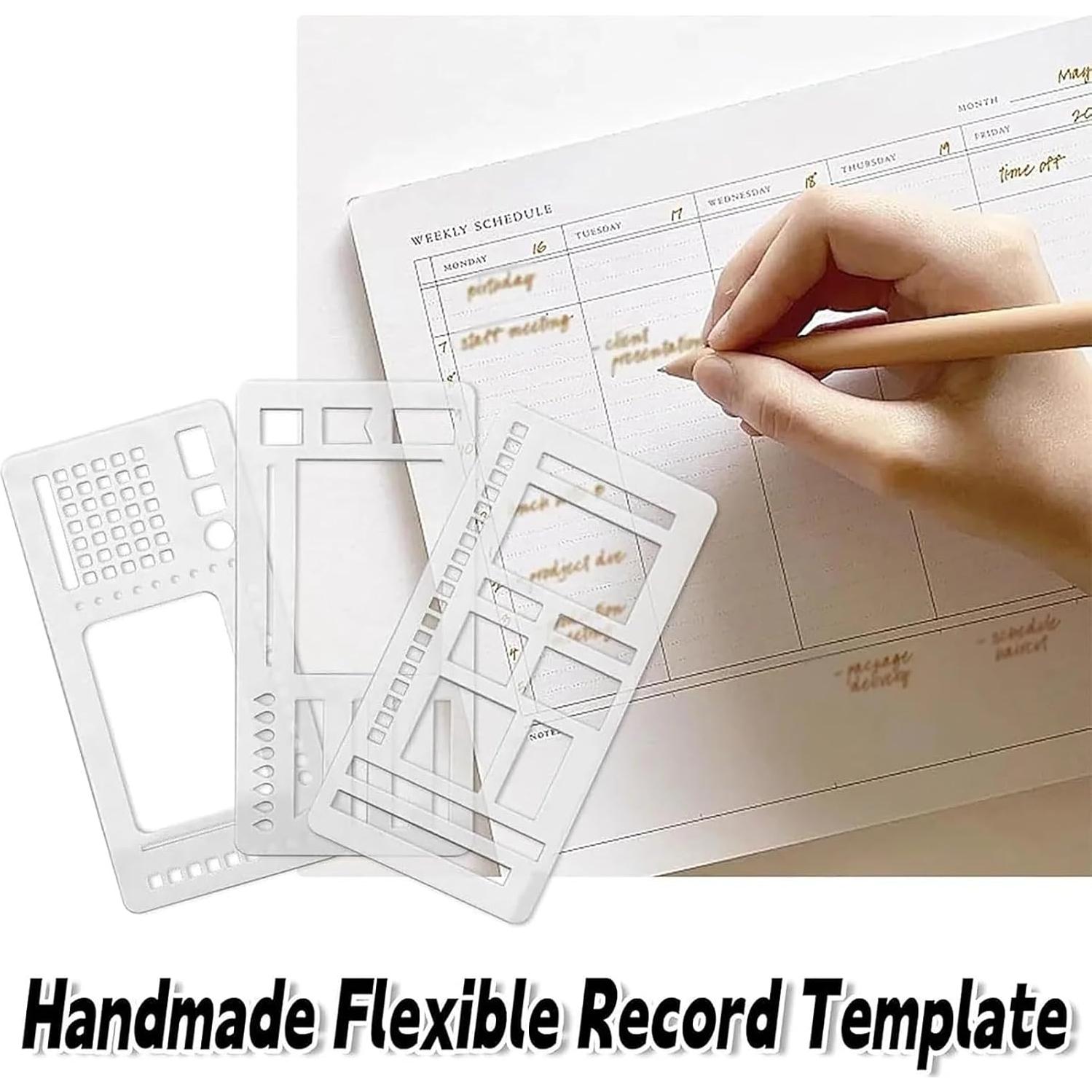 Plantillas de Registro Flexible Hechas a Mano - 3 Piezas Mylar