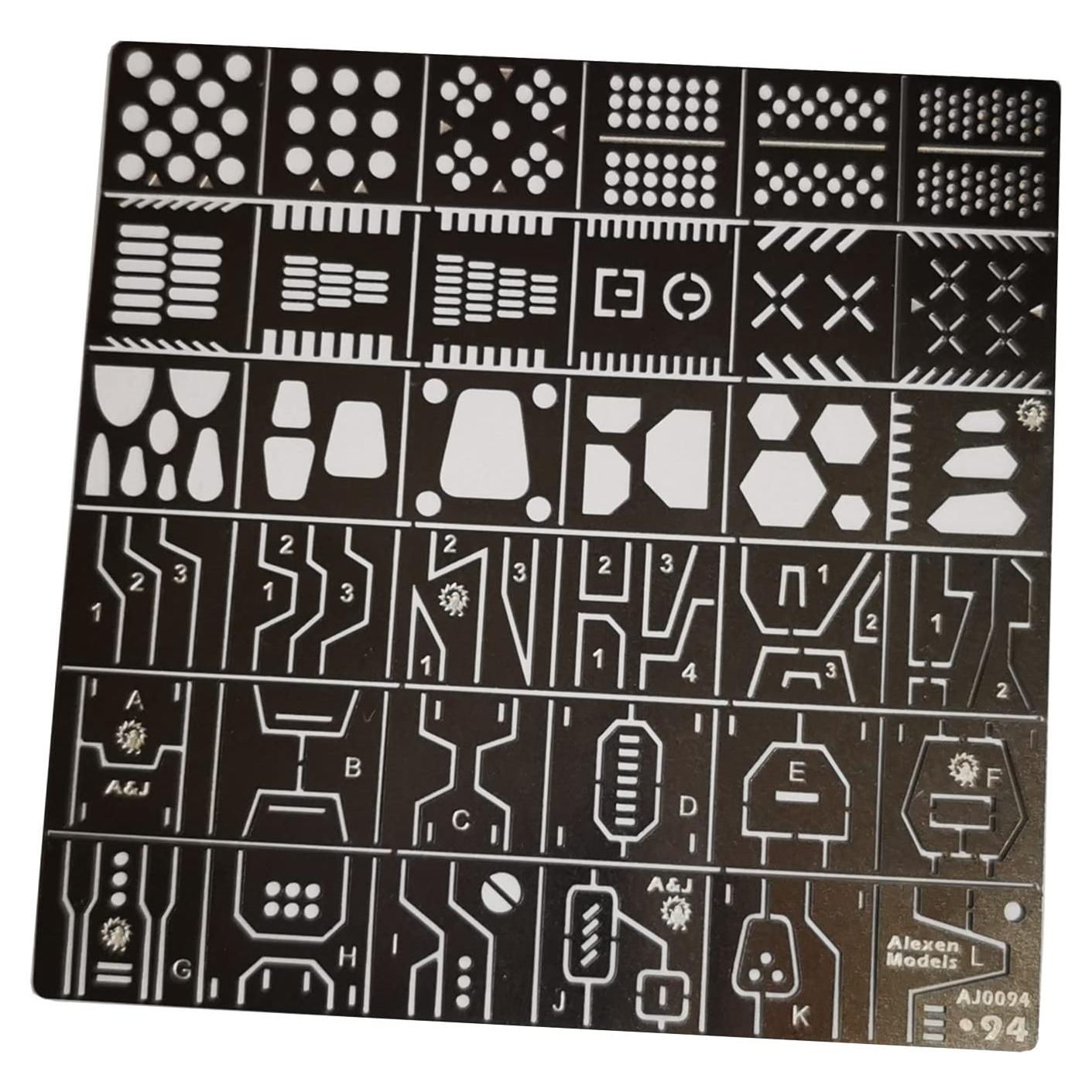 Regla de Grabado ANSAI AJ0094 para Modelismo 36 PCS