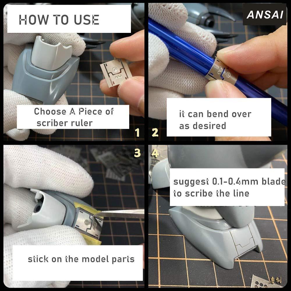 Regla de Grabado ANSAI AJ0094 para Modelismo 36 PCS