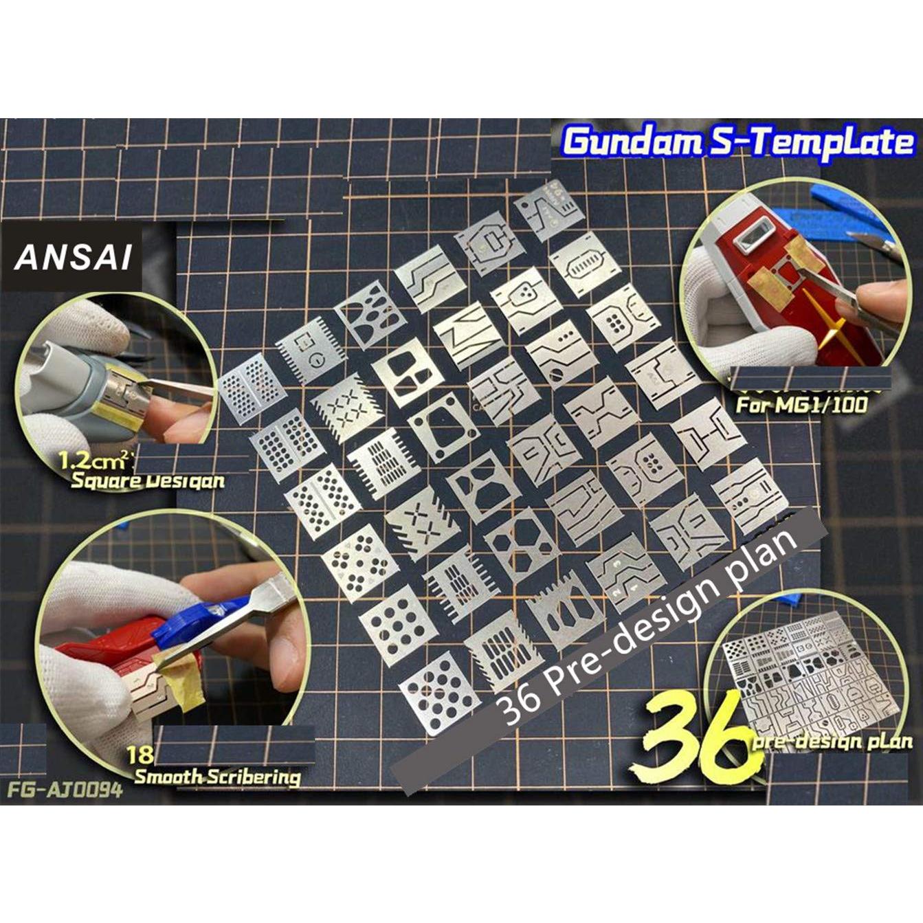 Regla de Grabado ANSAI AJ0094 para Modelismo 36 PCS