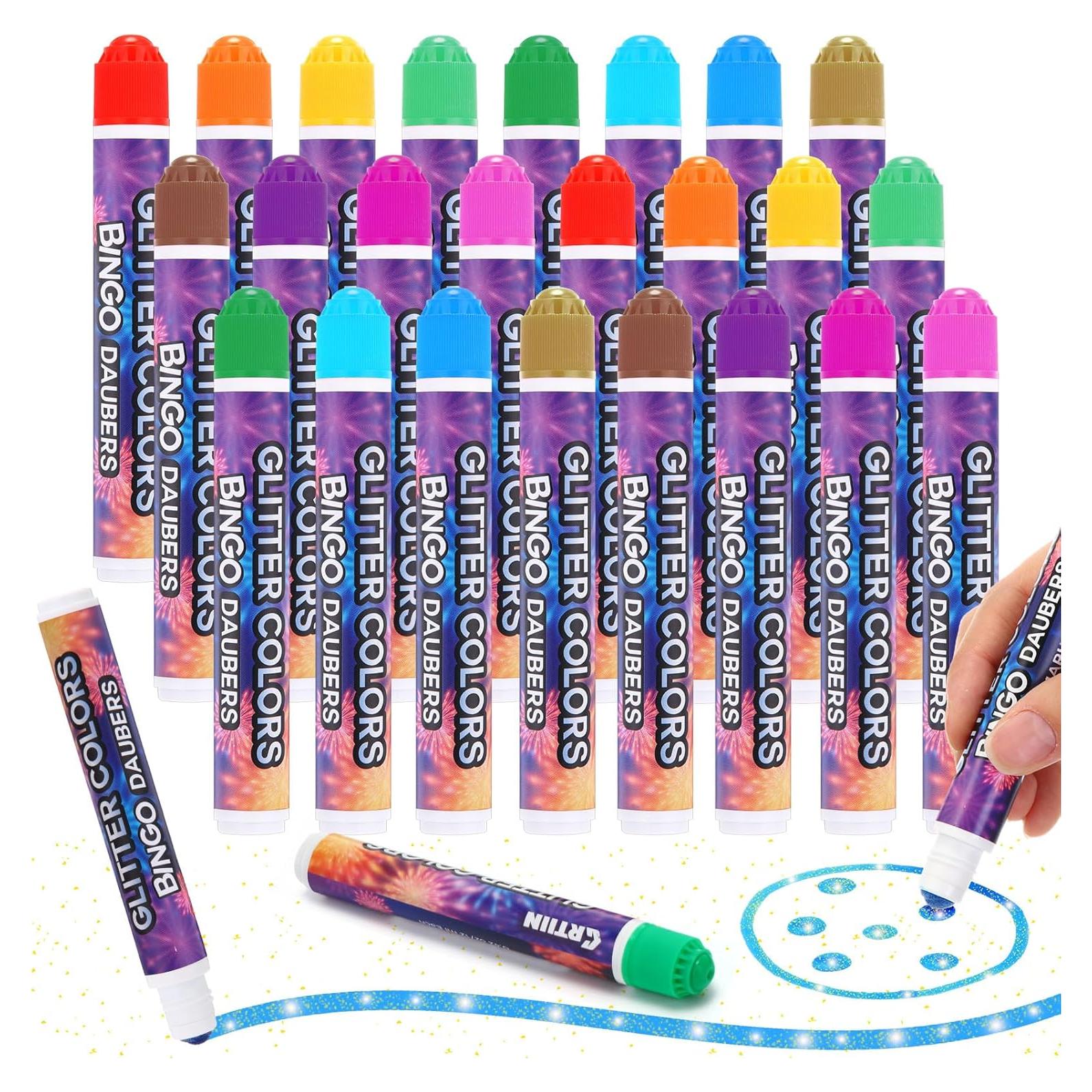 Marcadores de Bingo Brillantes Crtiin - 24 Piezas 12 Colores