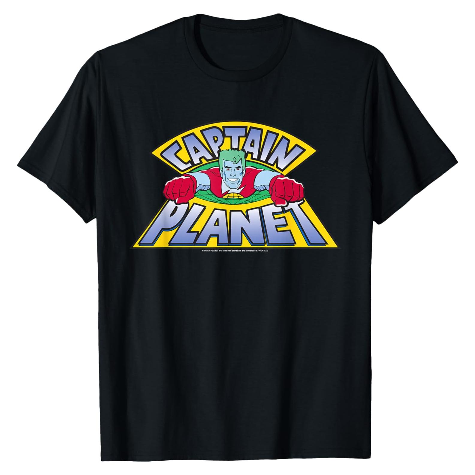 Camiseta Capitán Planeta Hombre - Logo Oficial Cartoon Network
